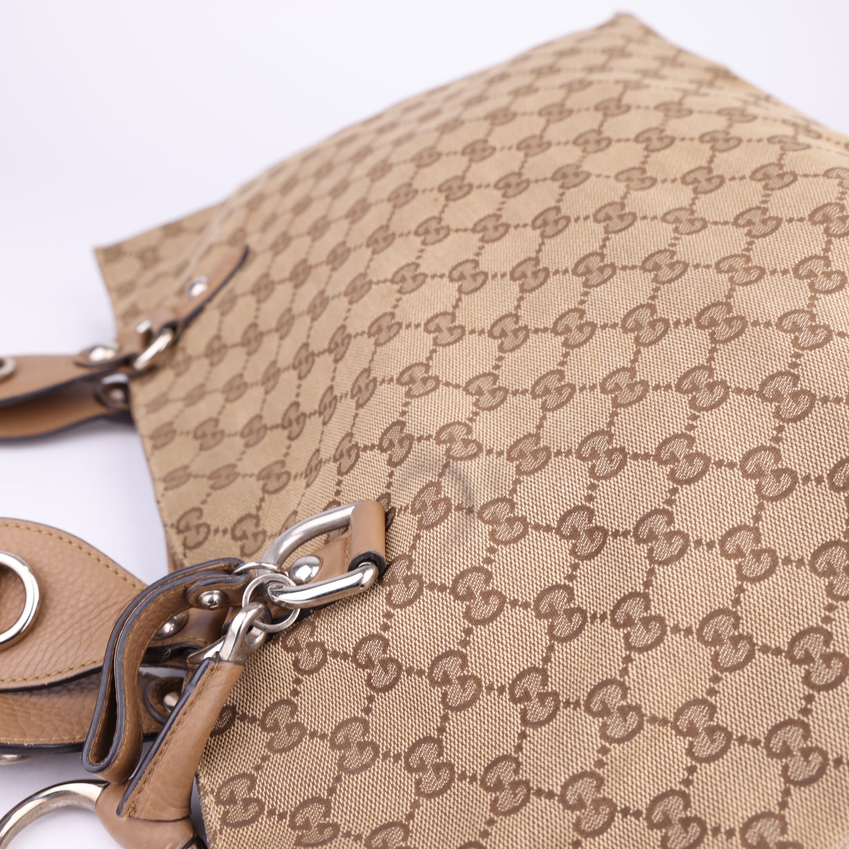 J1653 Gucci GG Canvas Icon Bit tote bag- Pre Owned