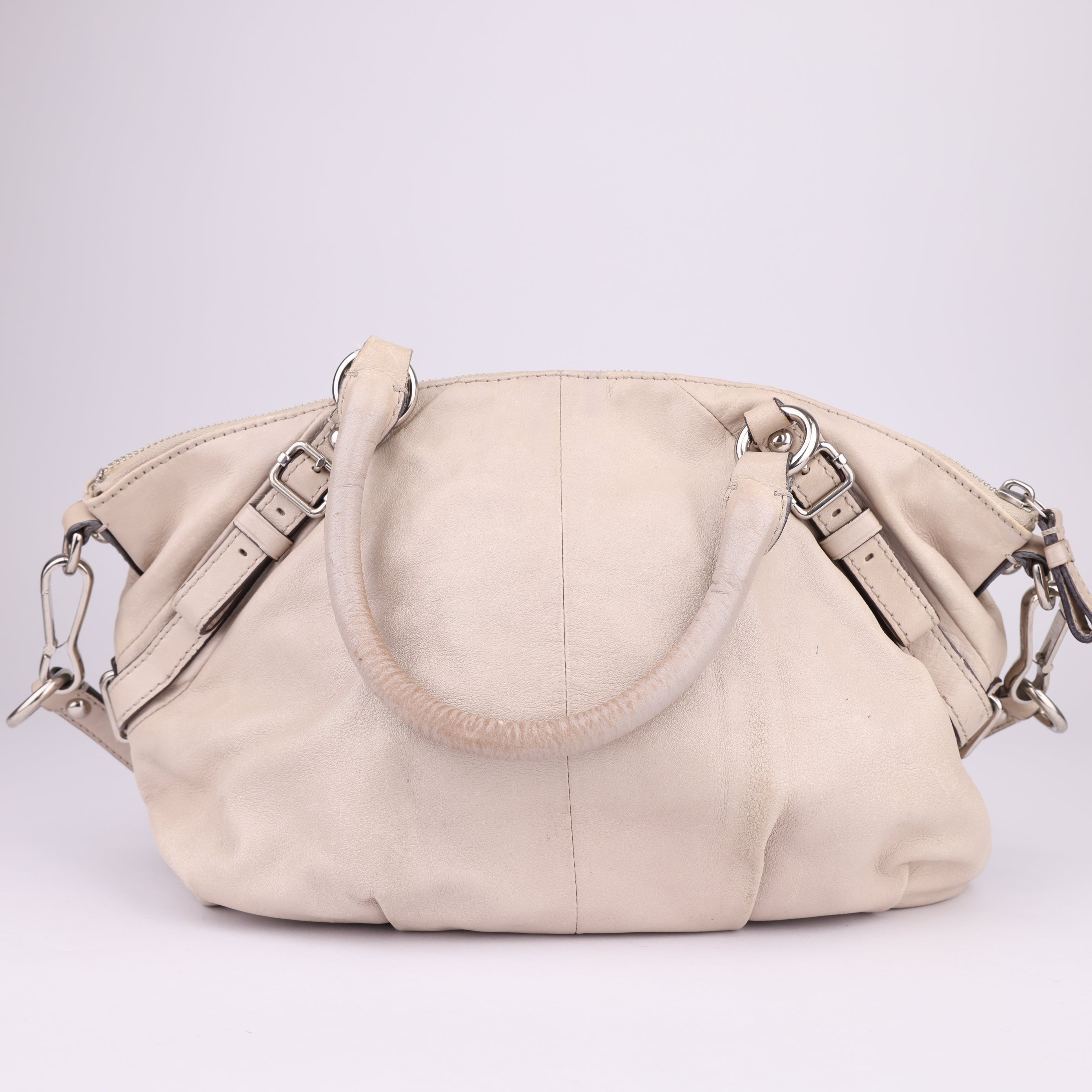 J1646 Coach Maddison Cream Leather Bag- Pre Owned