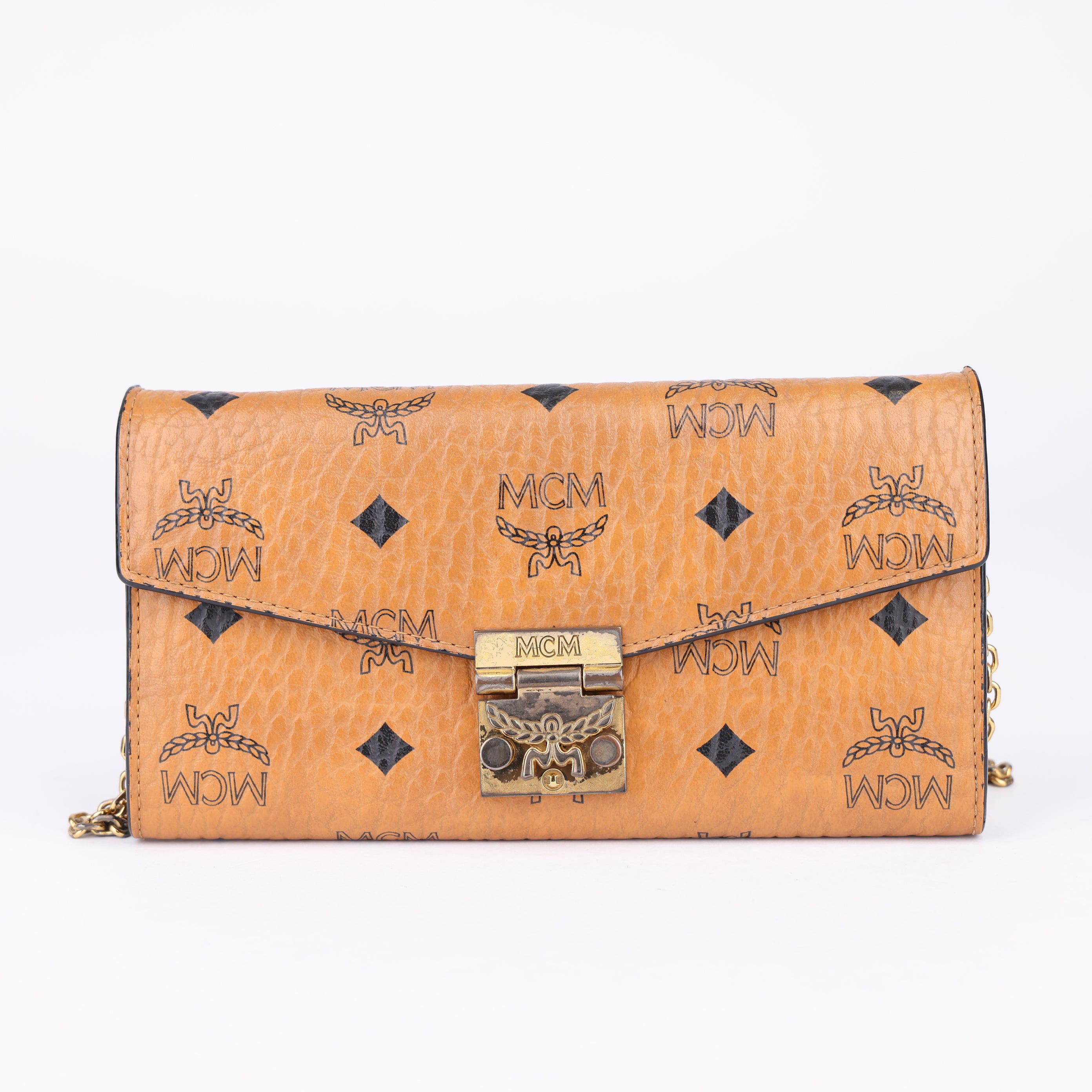 J1639 MCM Leather Printed Wallet- Pre Owned