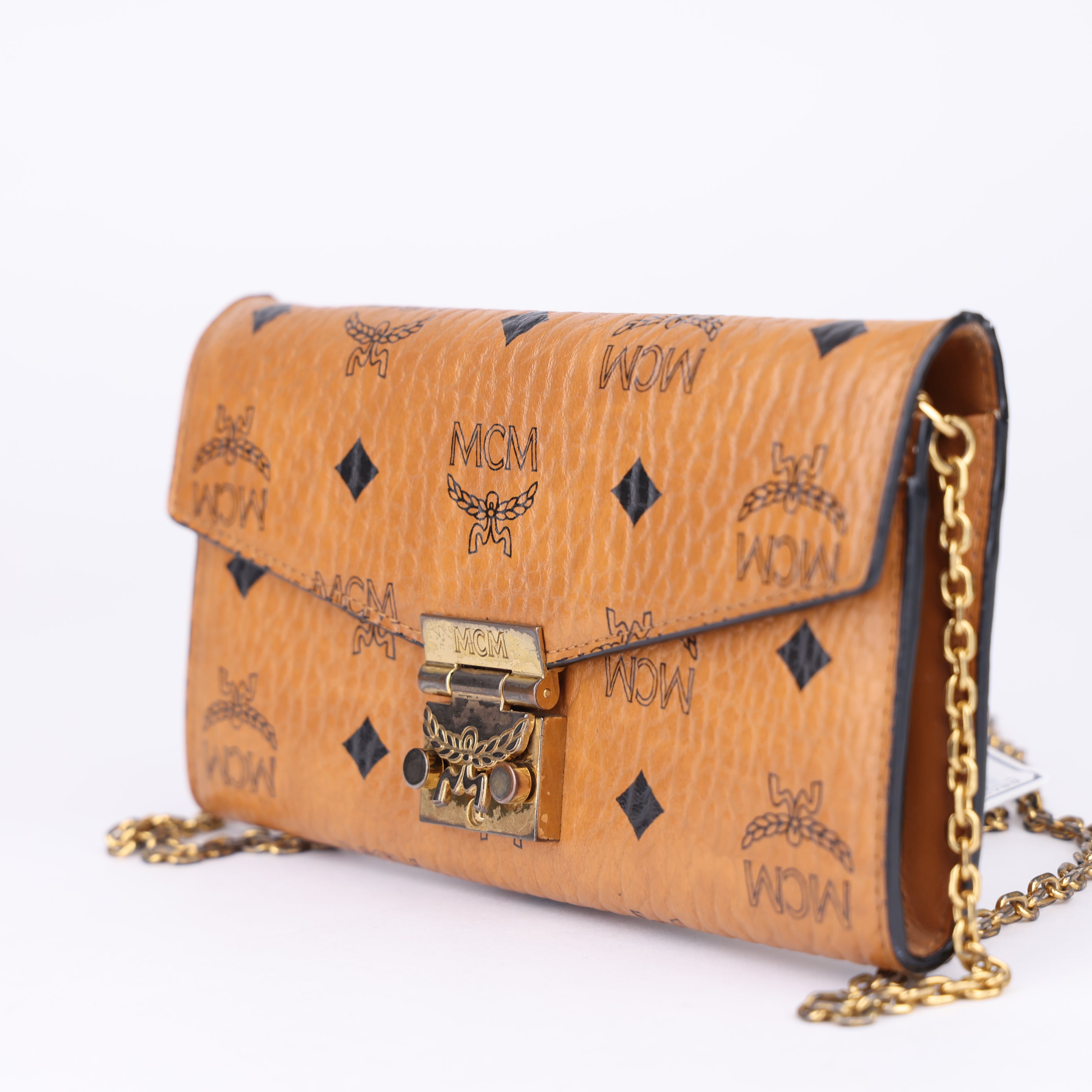 J1639 MCM Leather Printed Wallet- Pre Owned