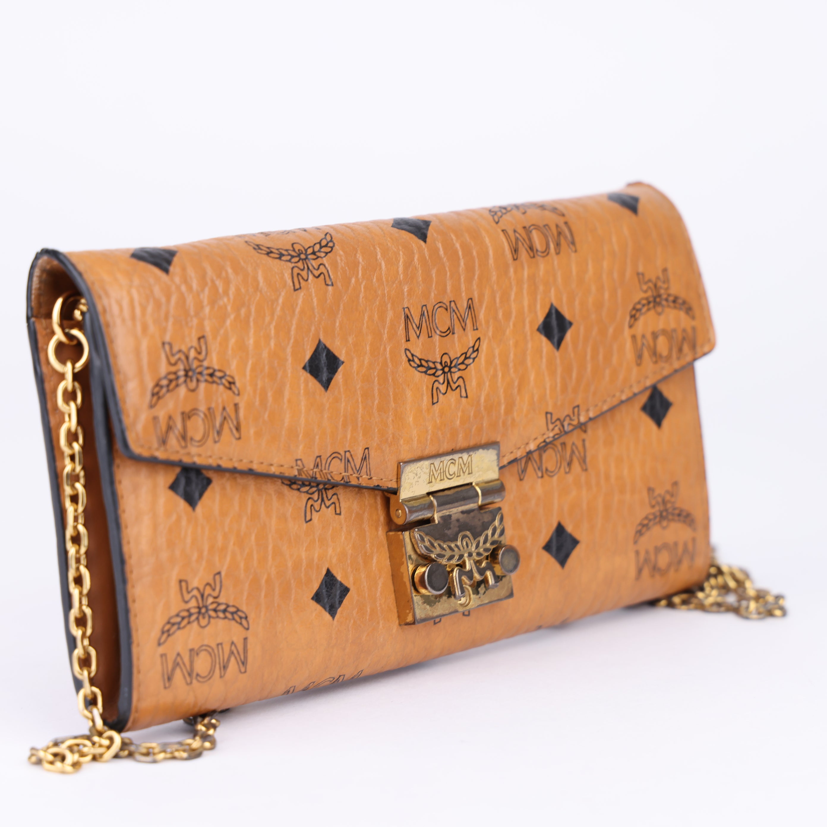J1639 MCM Leather Printed Wallet- Pre Owned