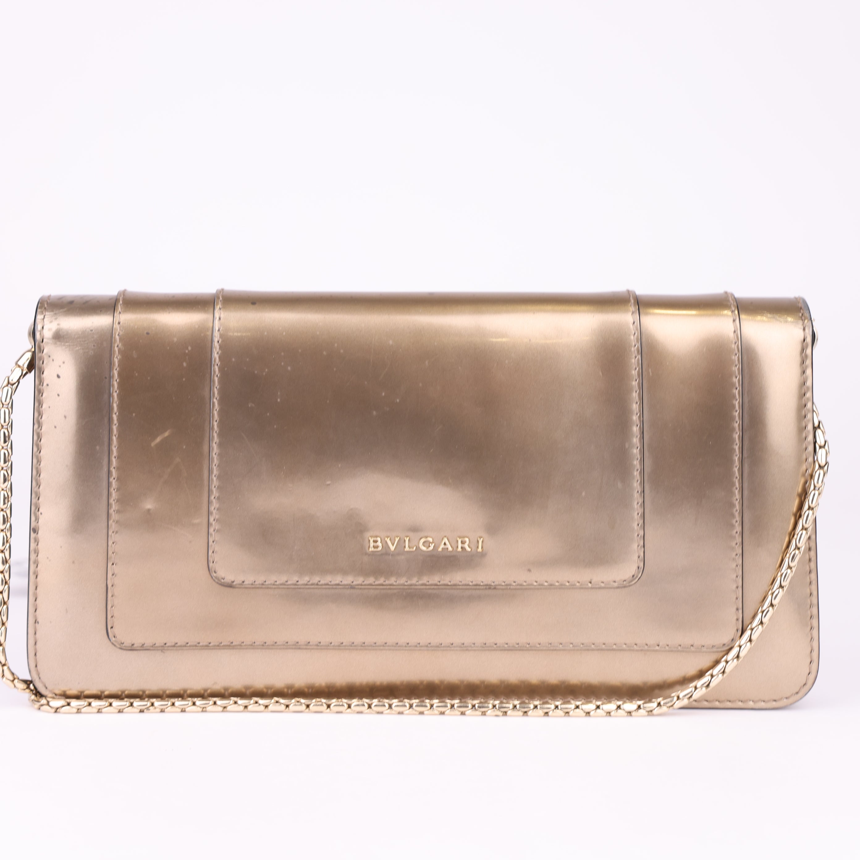 J1640 Bvlgari Leather Serpenti Reverse Micro Bag- Pre Owned