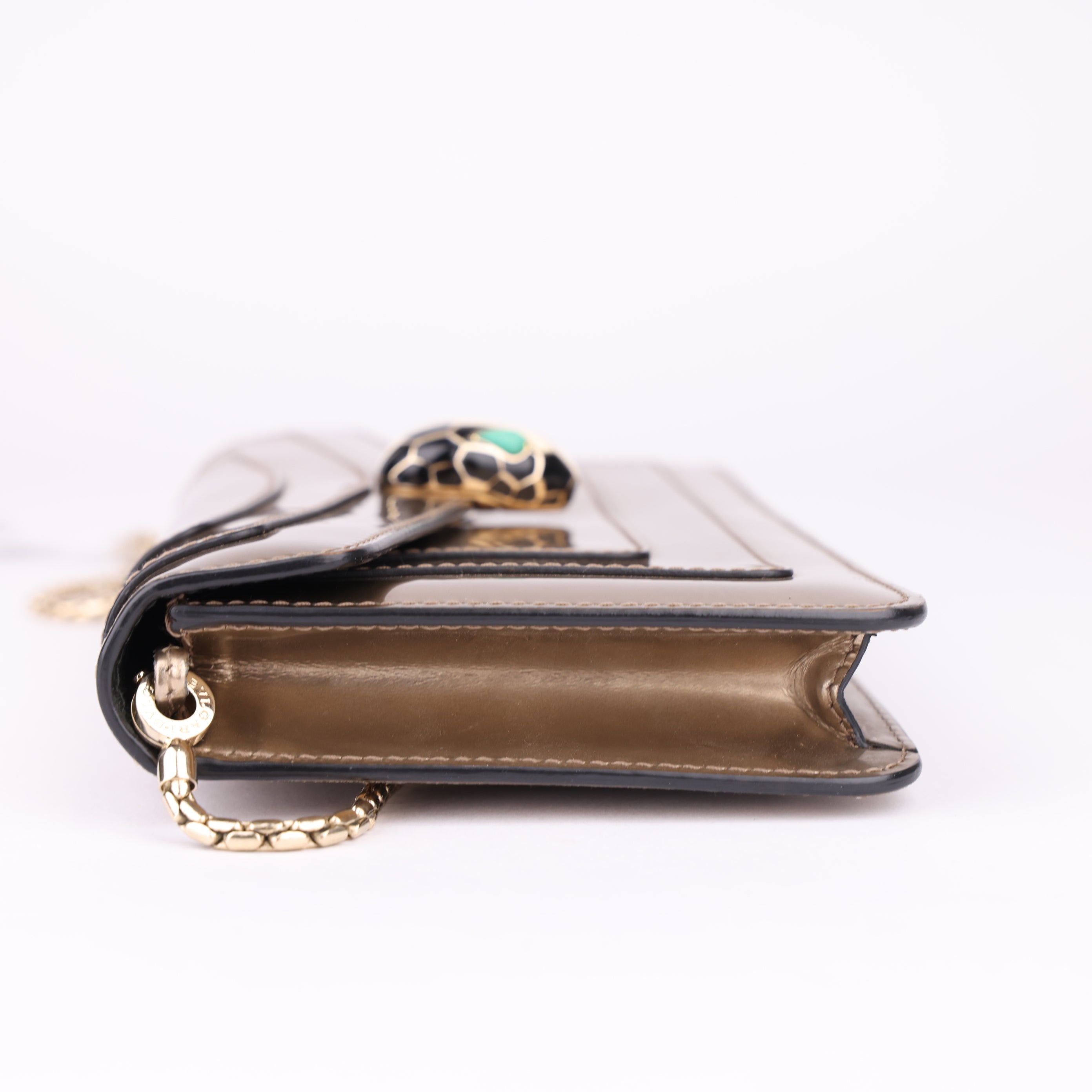 J1640 Bvlgari Leather Serpenti Reverse Micro Bag- Pre Owned