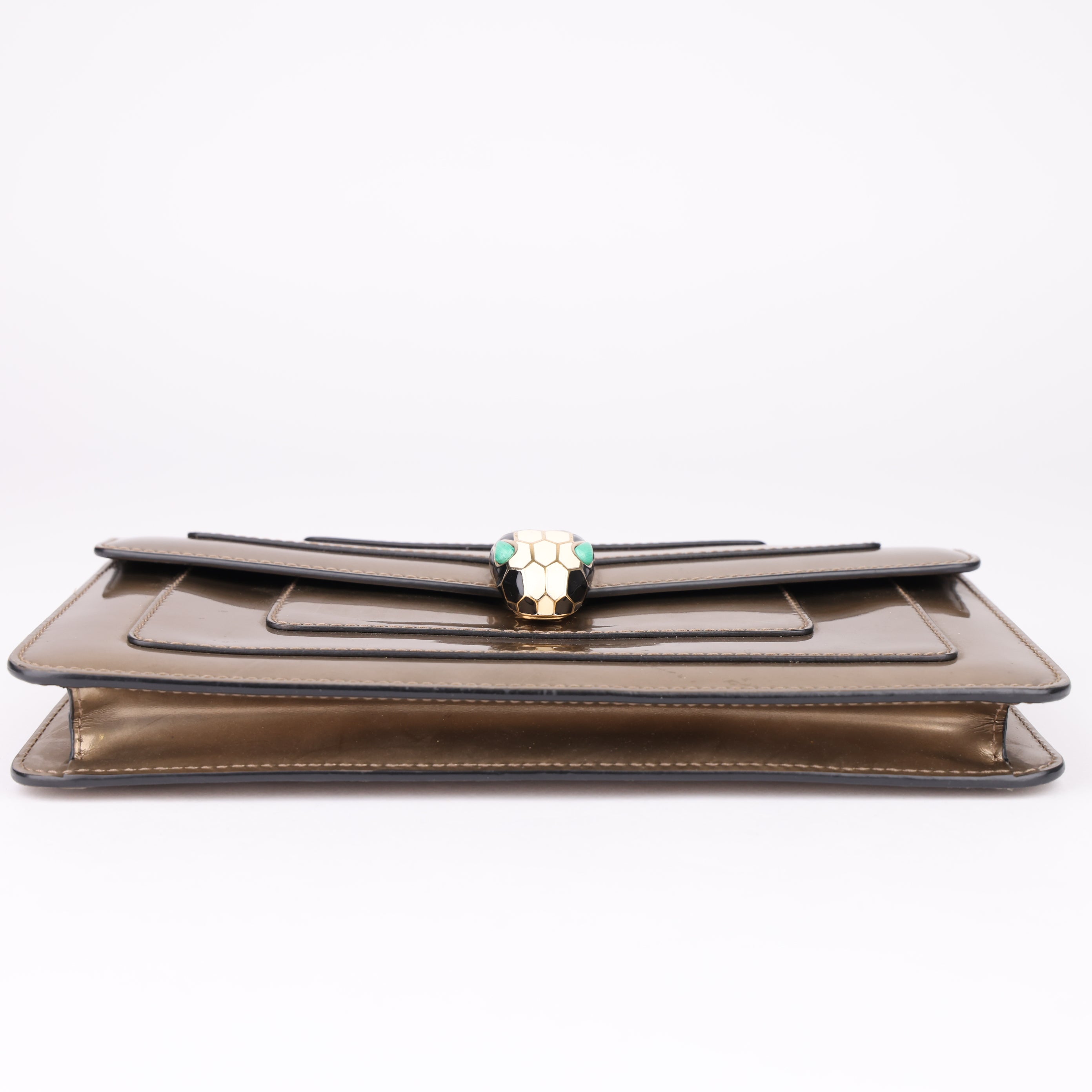 J1640 Bvlgari Leather Serpenti Reverse Micro Bag- Pre Owned