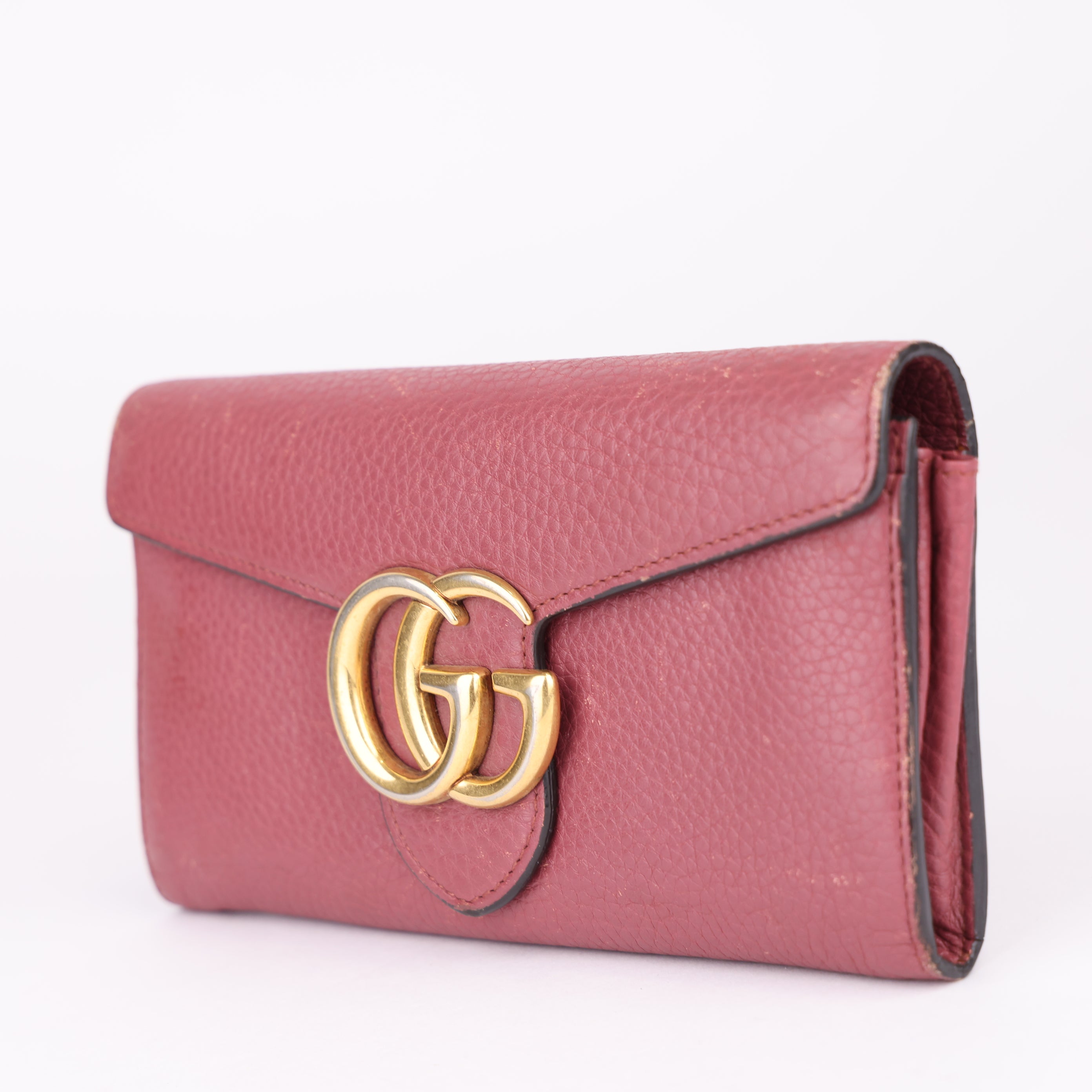 J1644 Gucci gg marmont leather wallet- Pre Owned