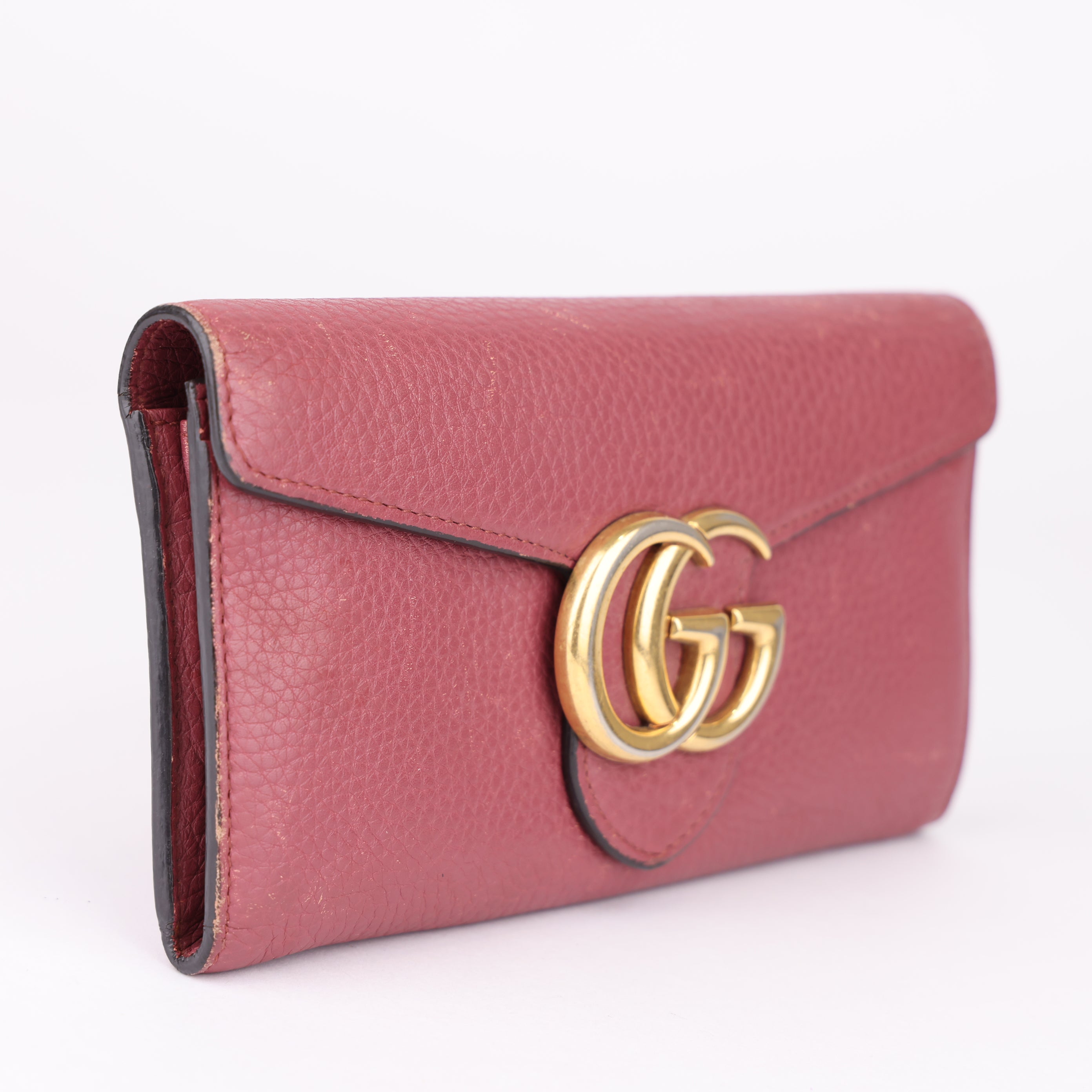 J1644 Gucci gg marmont leather wallet- Pre Owned