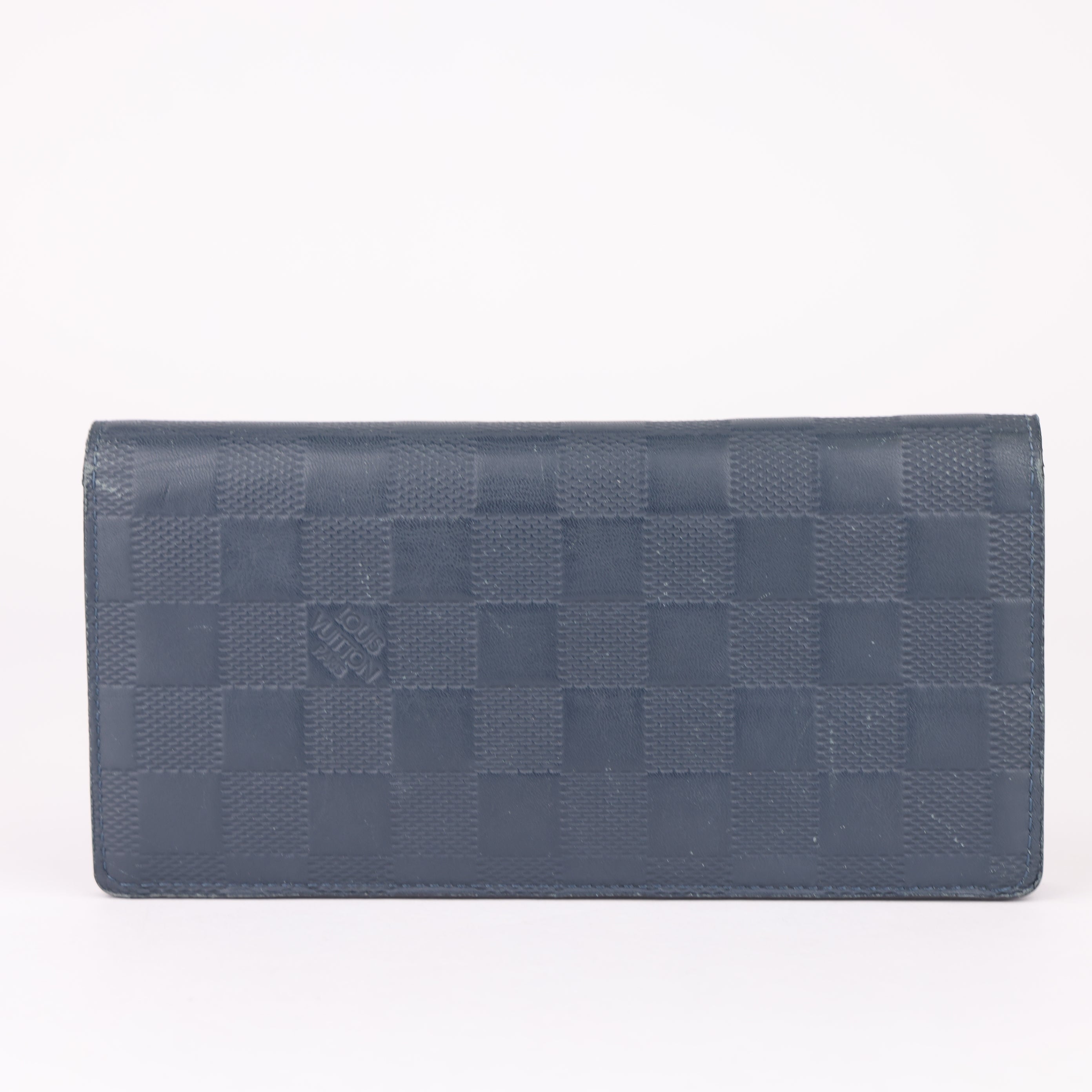 J1635 Louis Vuitton Blue Damier Wallet- Pre Owned