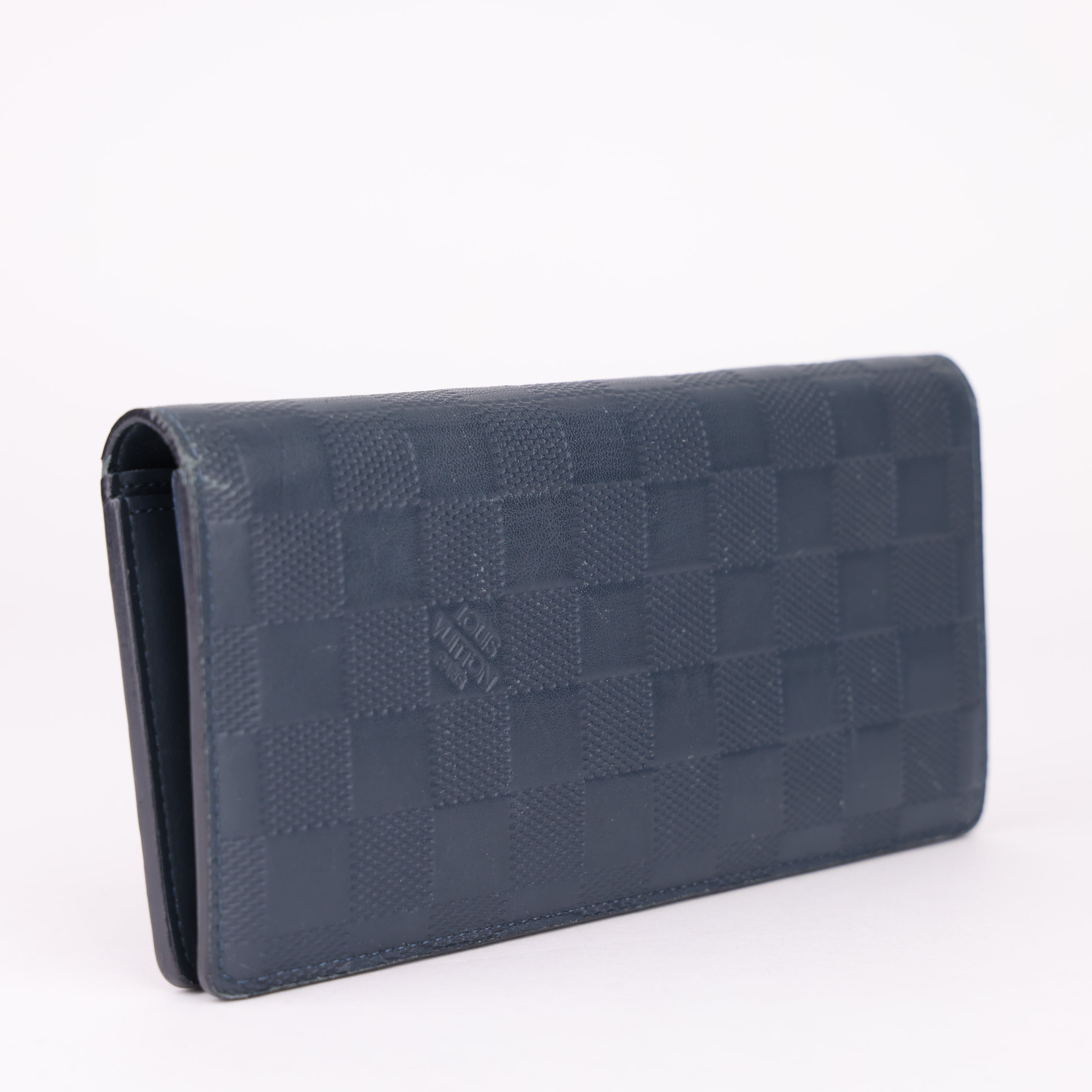 J1635 Louis Vuitton Blue Damier Wallet- Pre Owned