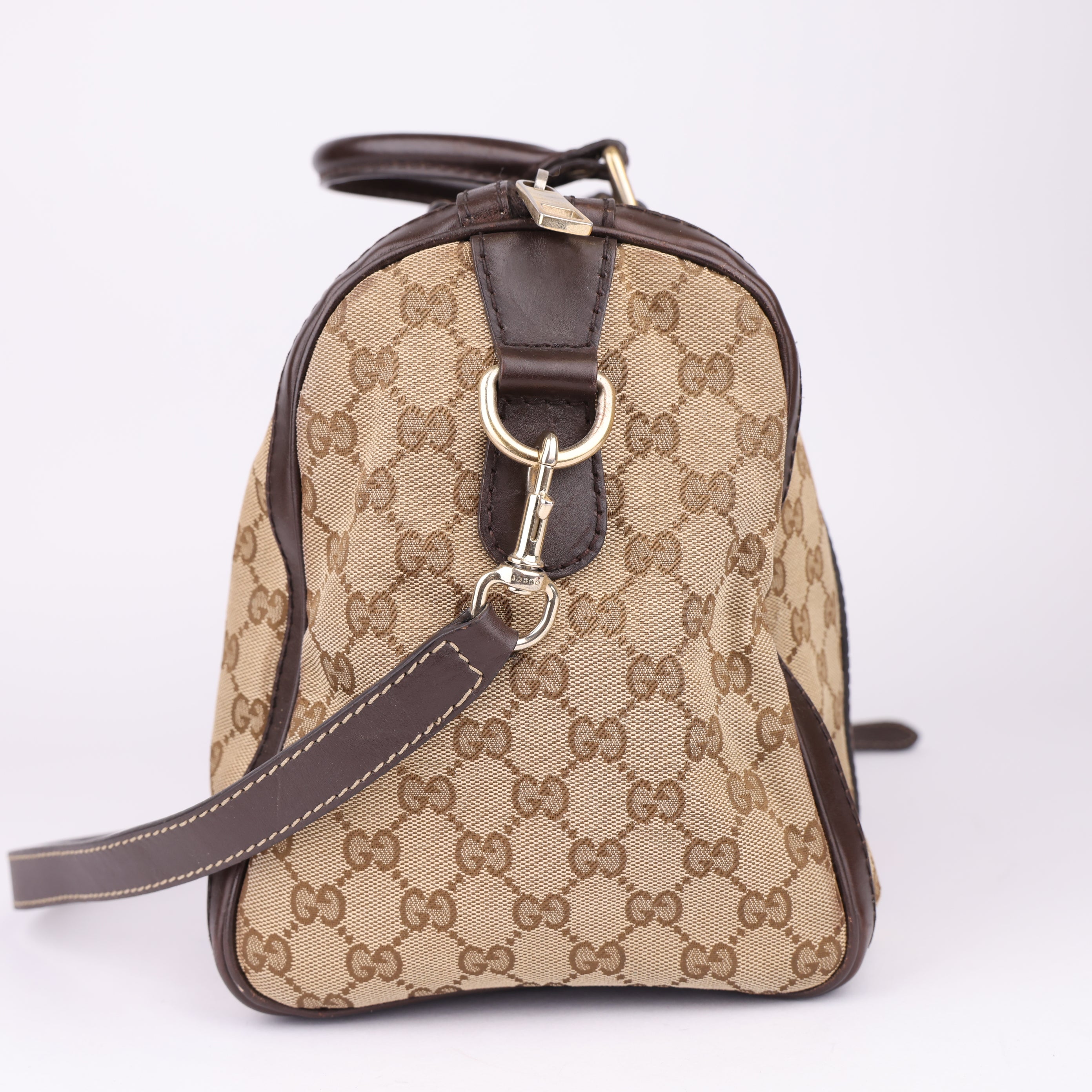 J1629 Gucci GG Canvas Boston Bag- Pre Owned
