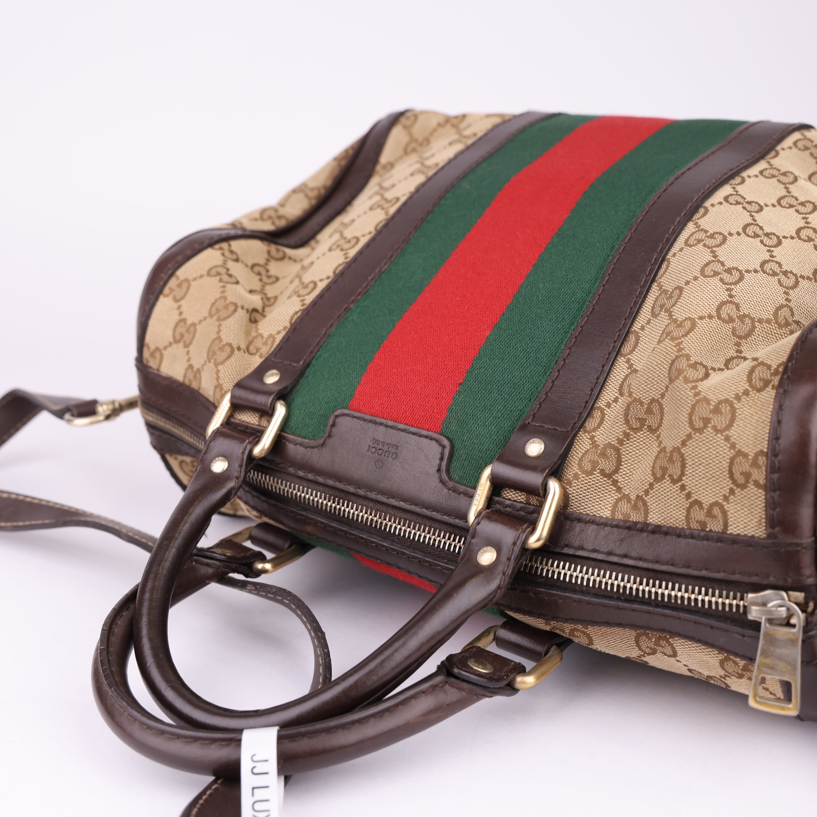 J1629 Gucci GG Canvas Boston Bag- Pre Owned