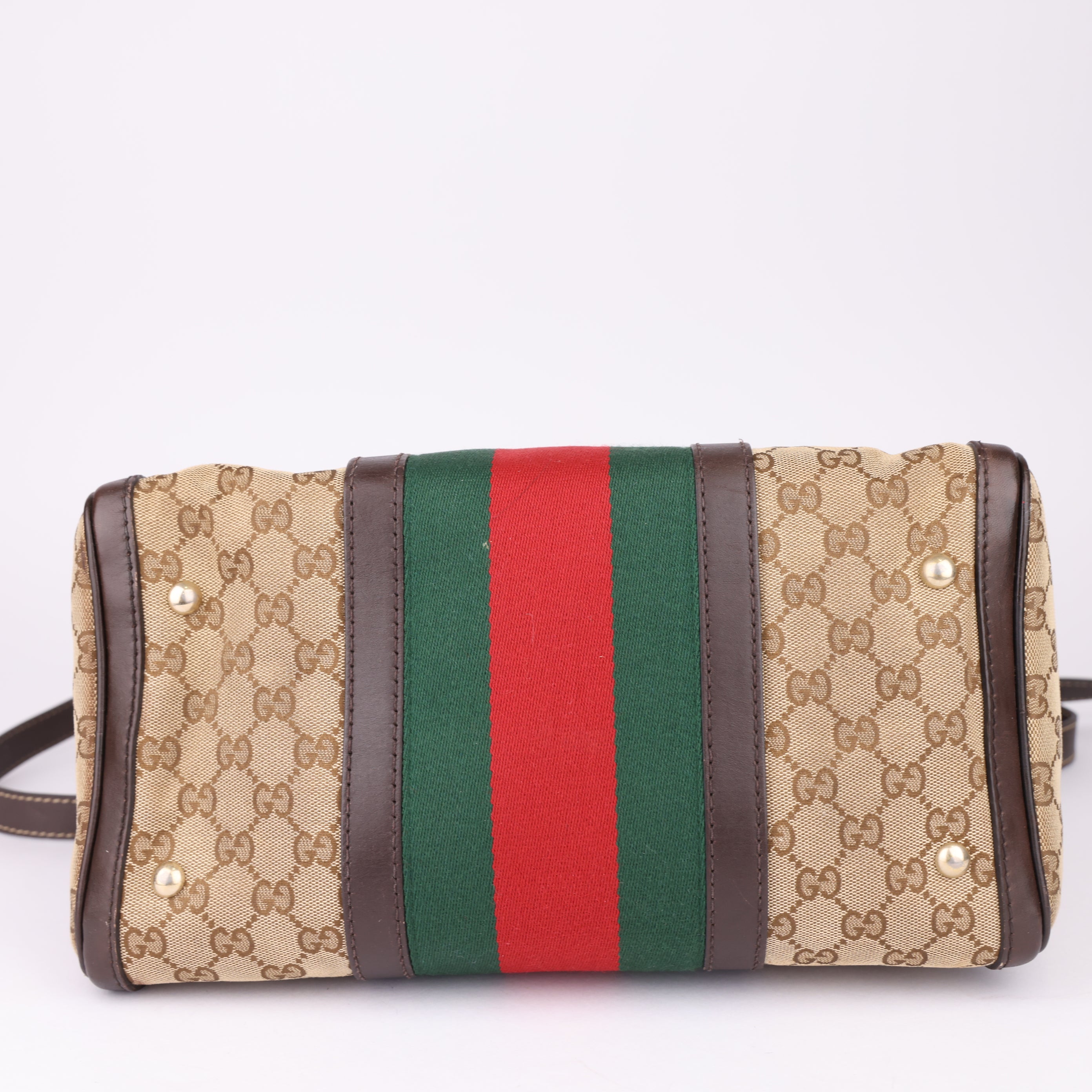 J1629 Gucci GG Canvas Boston Bag- Pre Owned