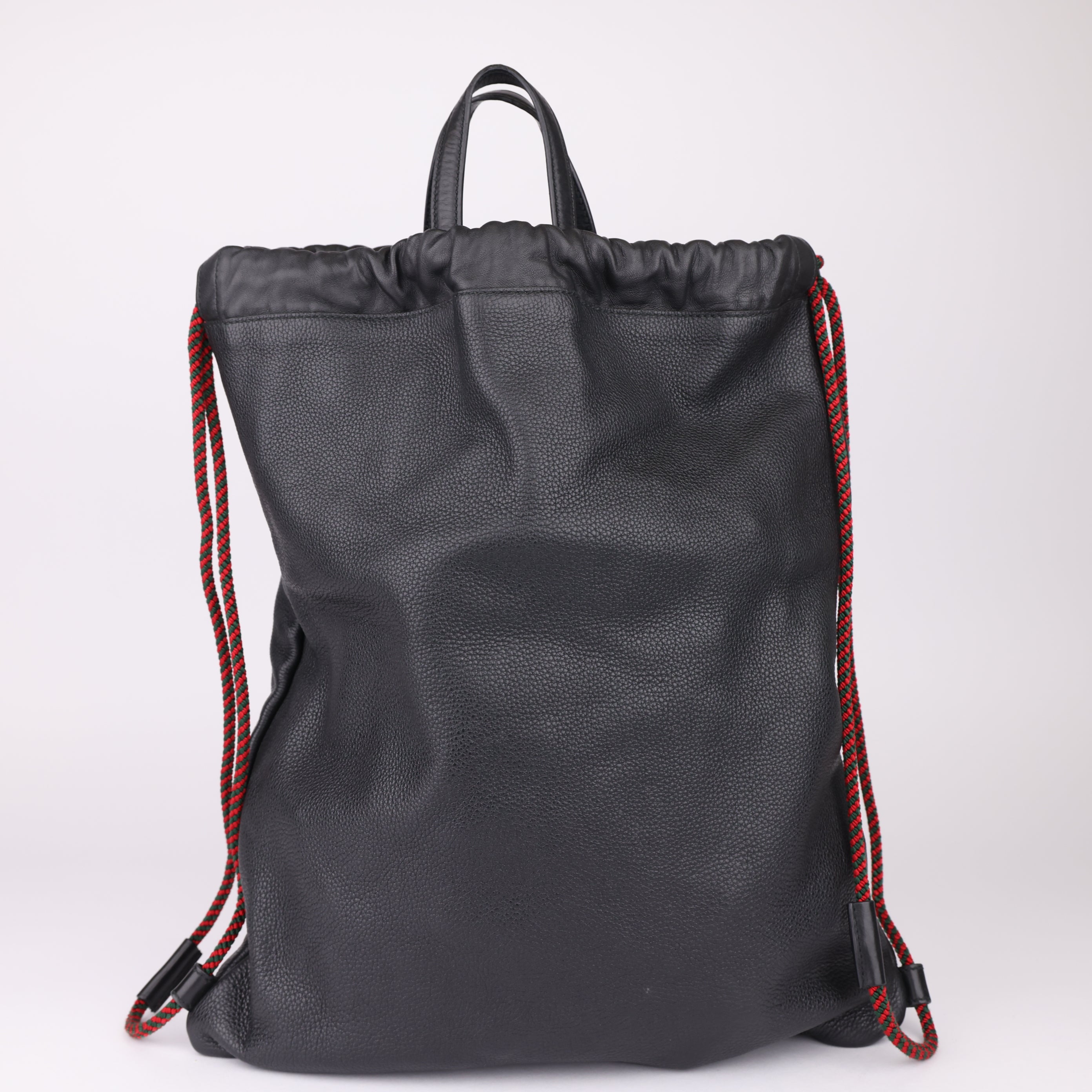 J1619 Gucci Print leather Drawstring Backpack- Pre Owned