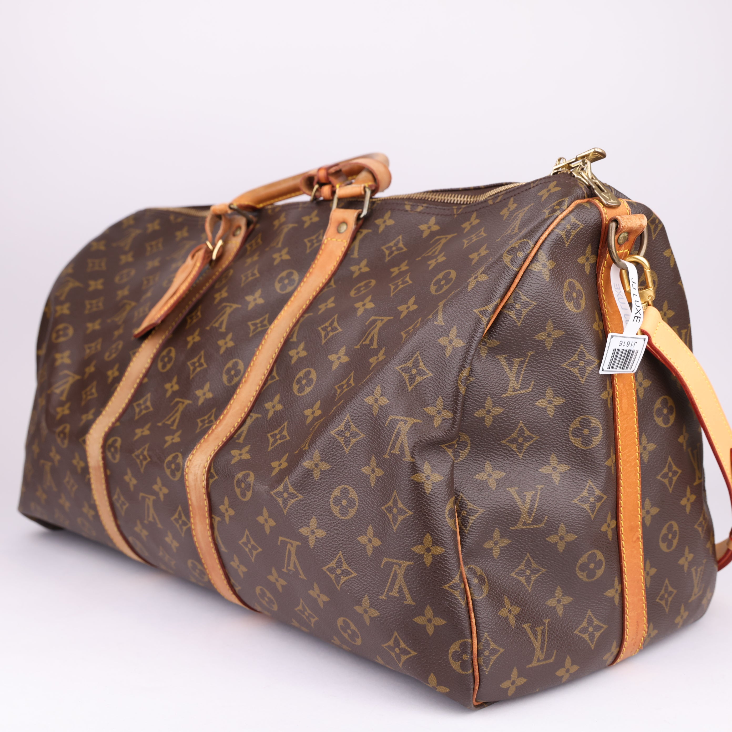 J1616 Louis Vuitton Keepall 55 Bandoulière Monogram Canvas- Pre Owned