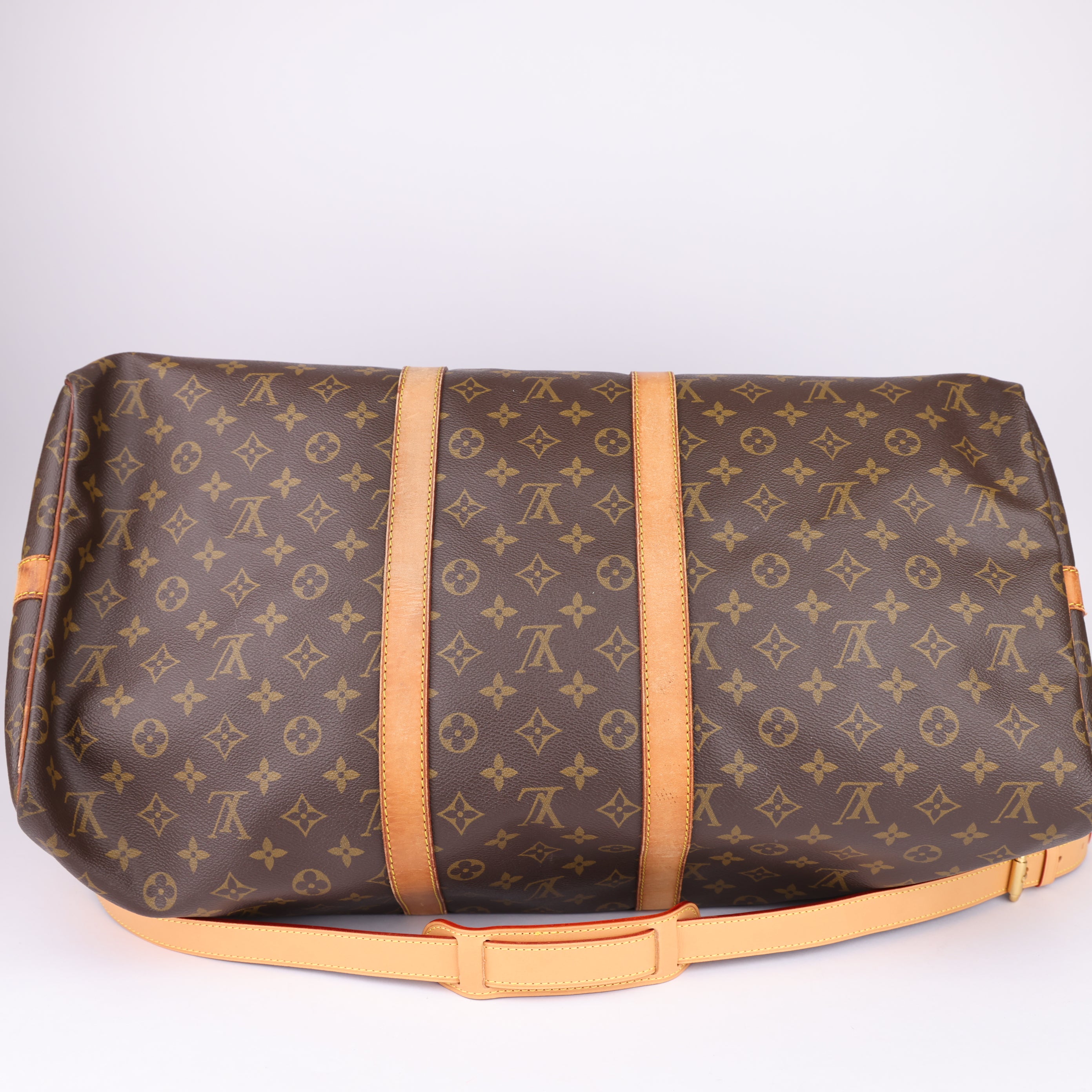 J1616 Louis Vuitton Keepall 55 Bandoulière Monogram Canvas- Pre Owned