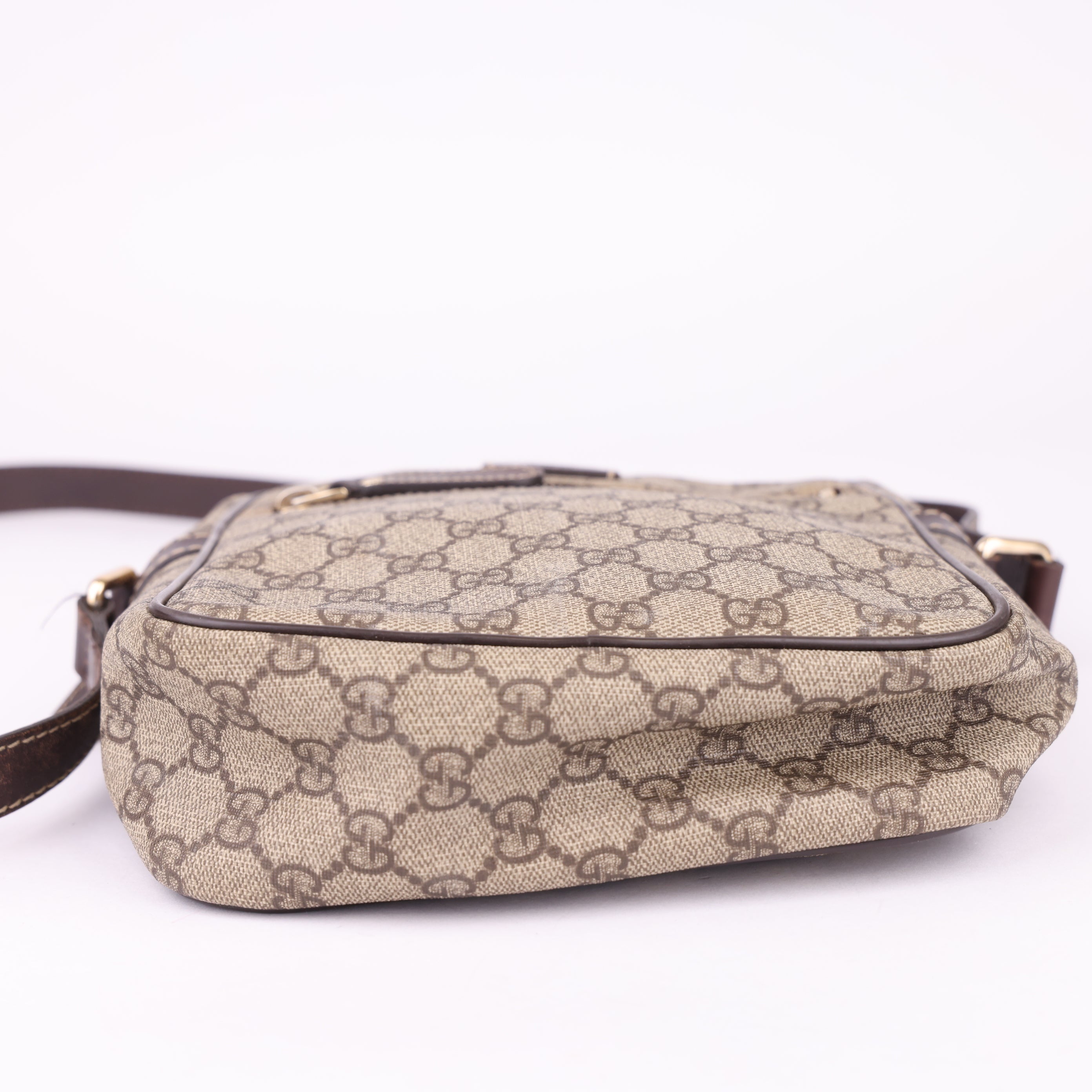 J1573 Gucci GG Supreme Shoulder Bag Brown Beige- Pre Owned