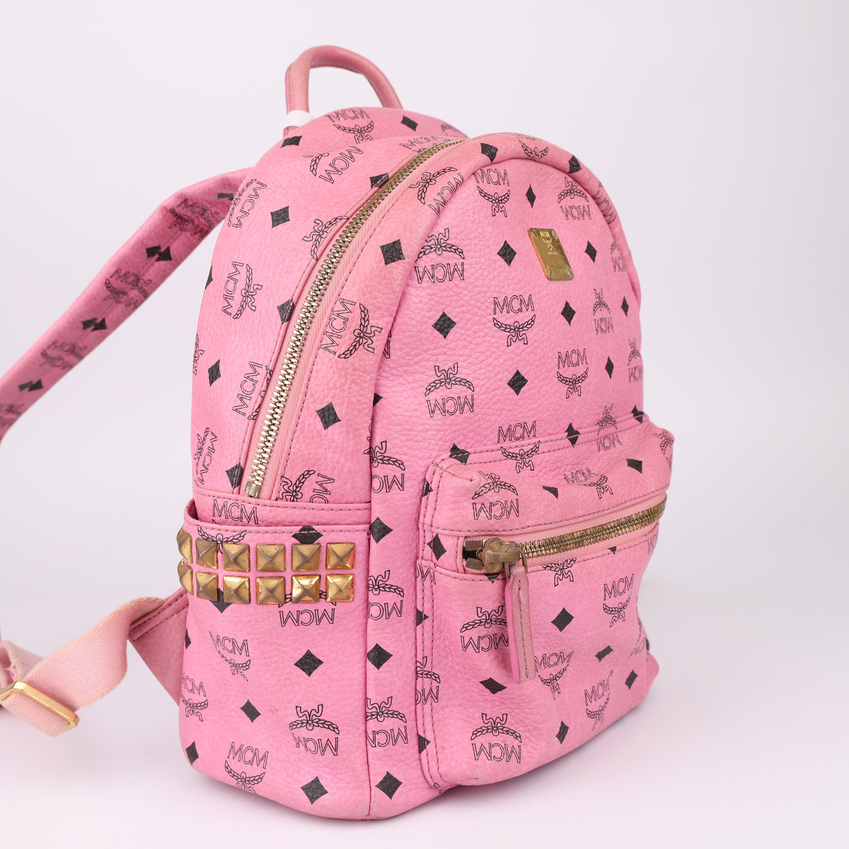 J1571 MCM Bebe Boo Side Studs Backpack- Pre Owned