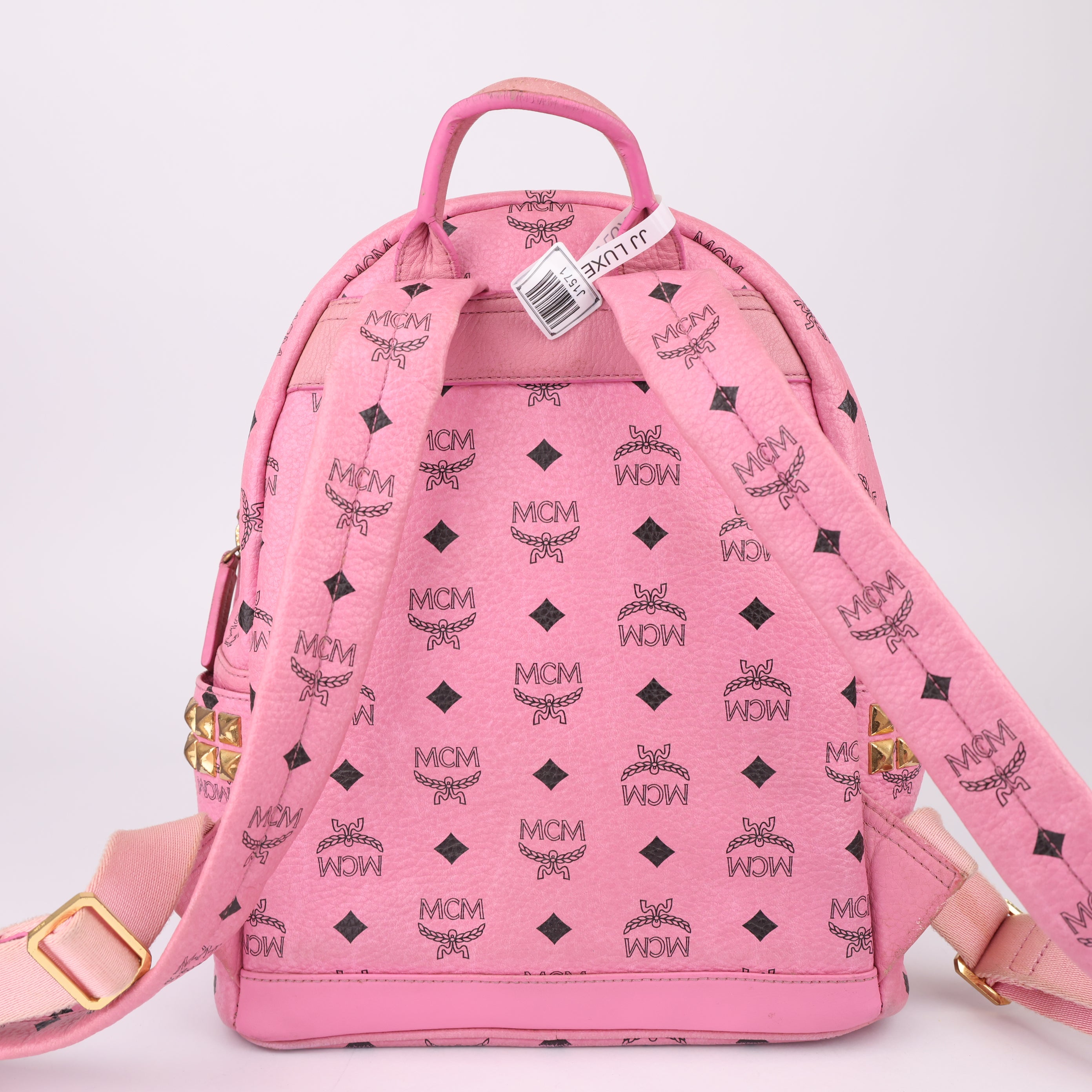 J1571 MCM Bebe Boo Side Studs Backpack- Pre Owned