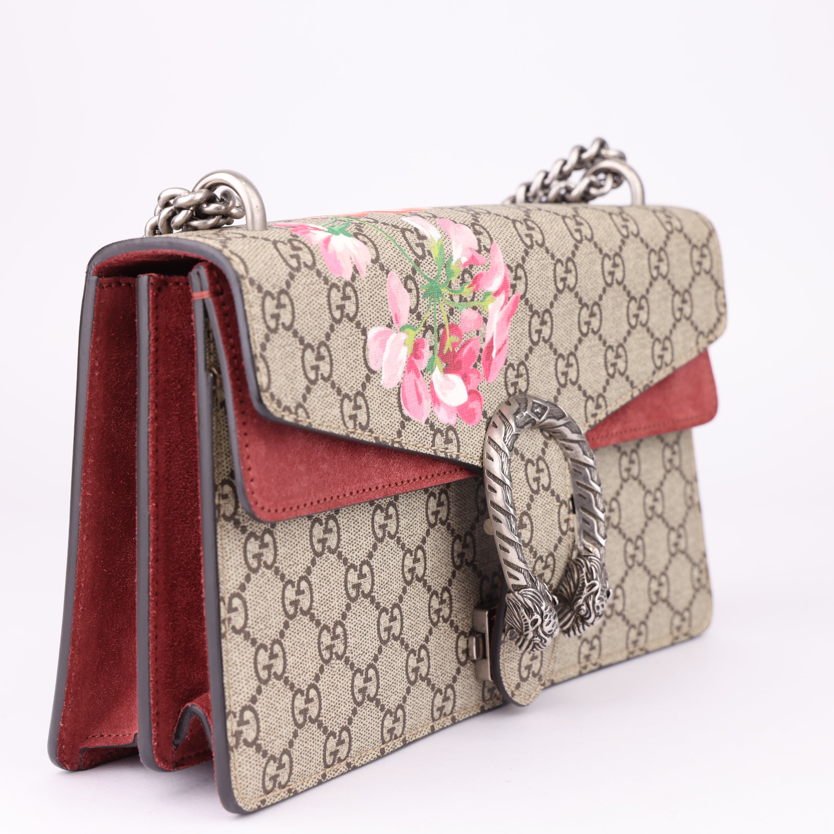 J1565 Gucci GG Marmont Floral Shoulder Bag- Pre Owned