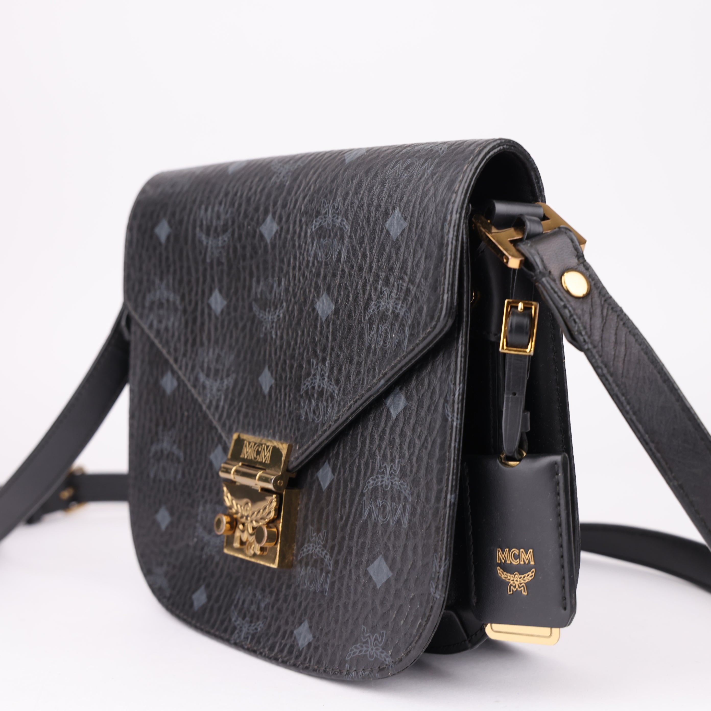 J1576 MCM Visetos Small Patricia Crossbody Bag- Pre Owned