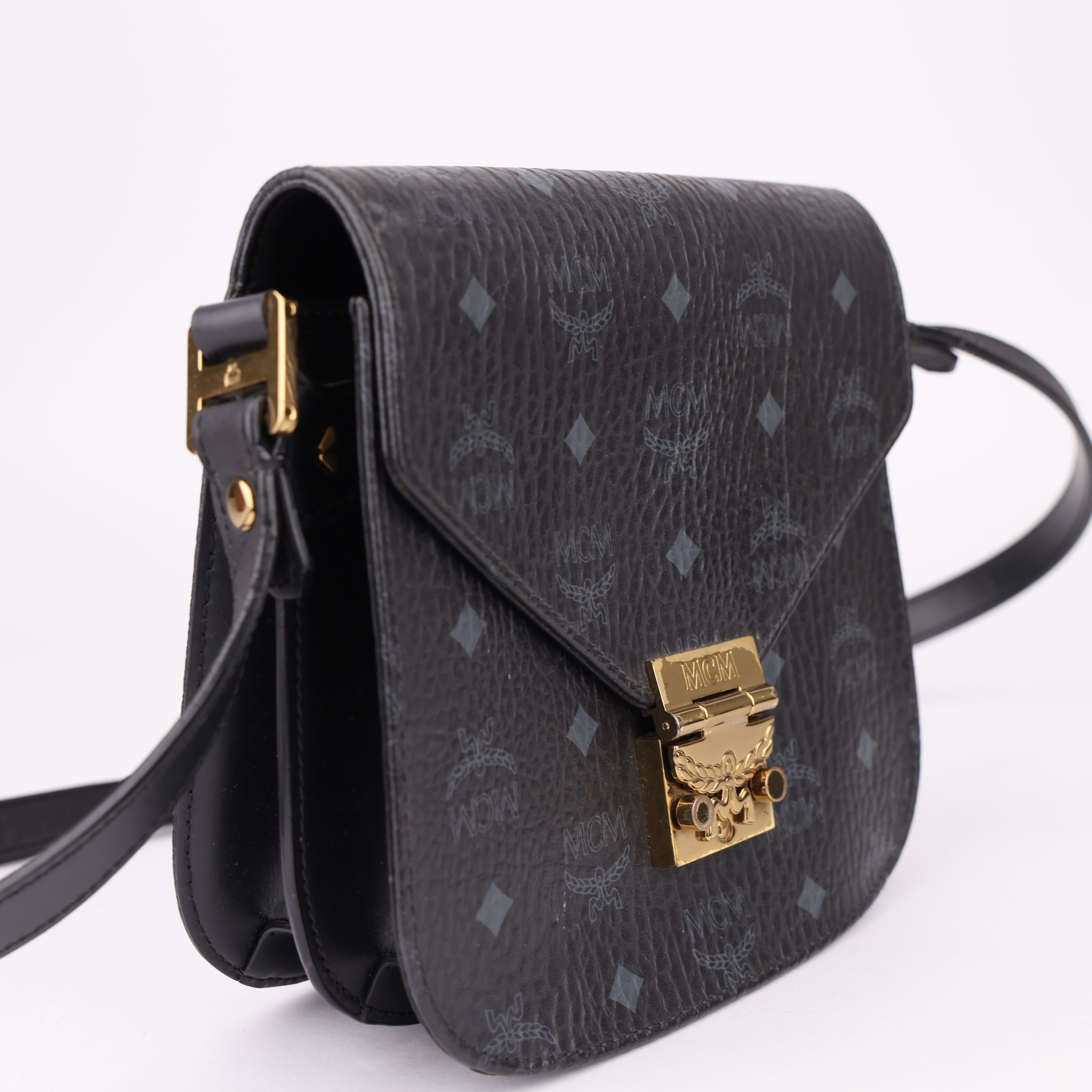 J1576 MCM Visetos Small Patricia Crossbody Bag- Pre Owned