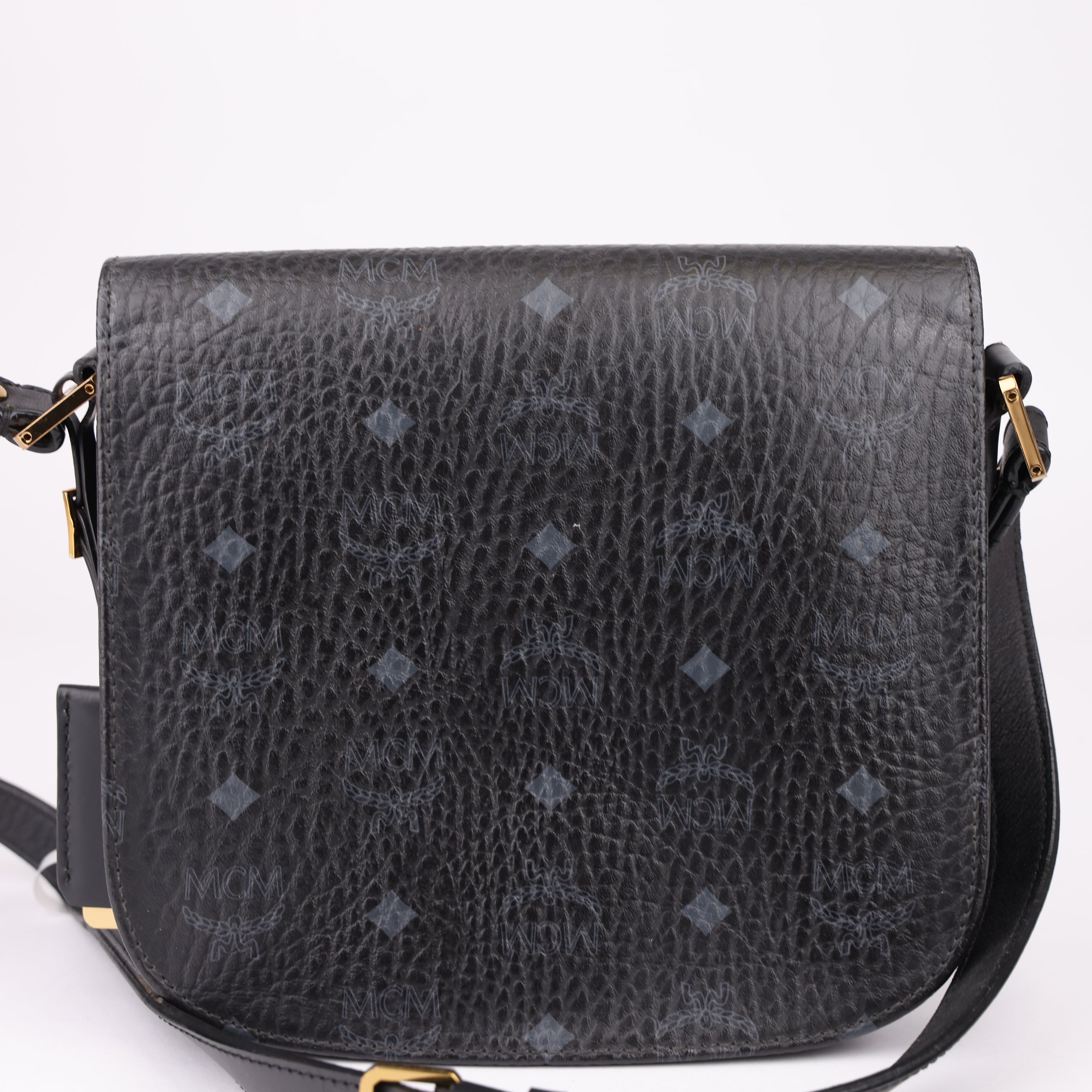J1576 MCM Visetos Small Patricia Crossbody Bag- Pre Owned