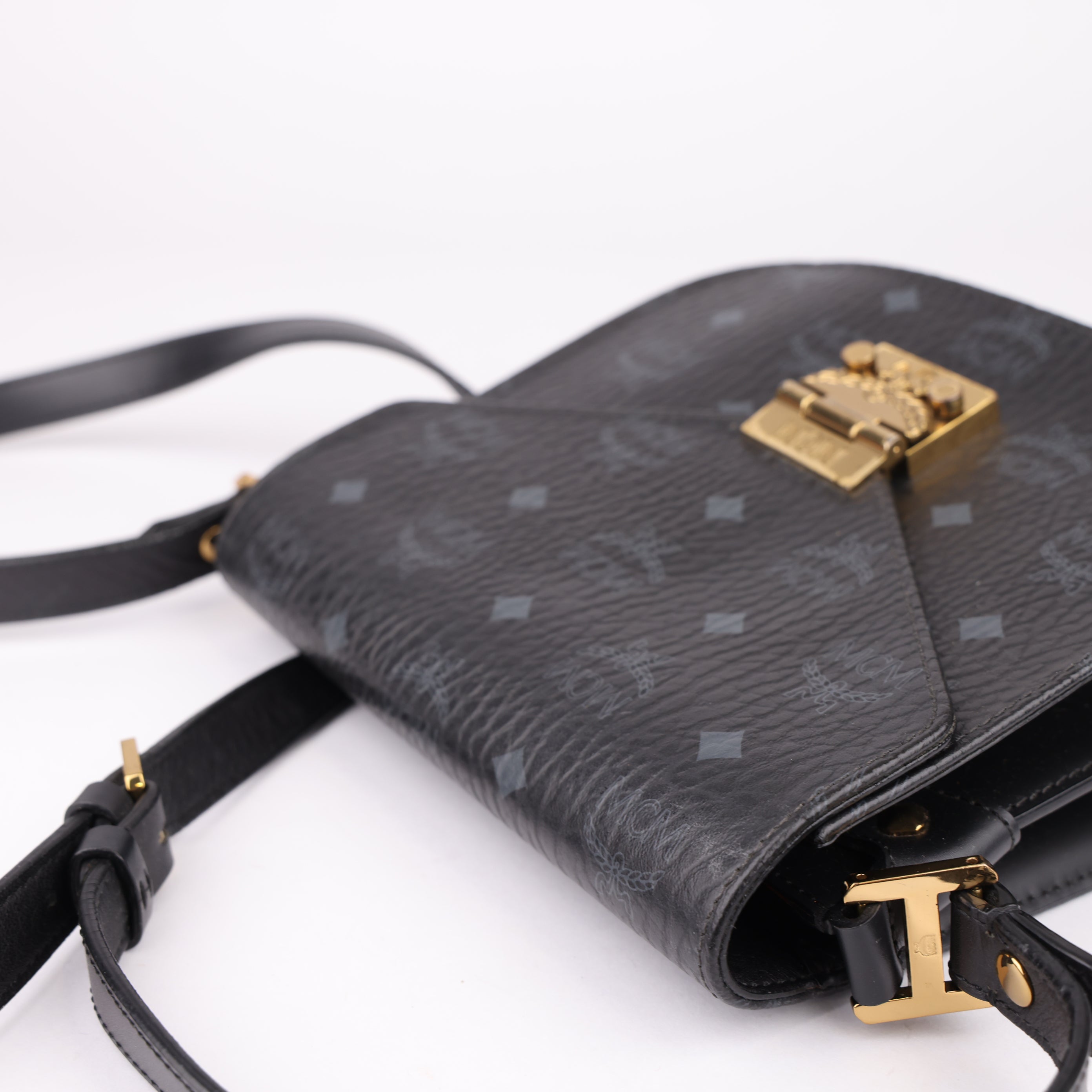 J1576 MCM Visetos Small Patricia Crossbody Bag- Pre Owned