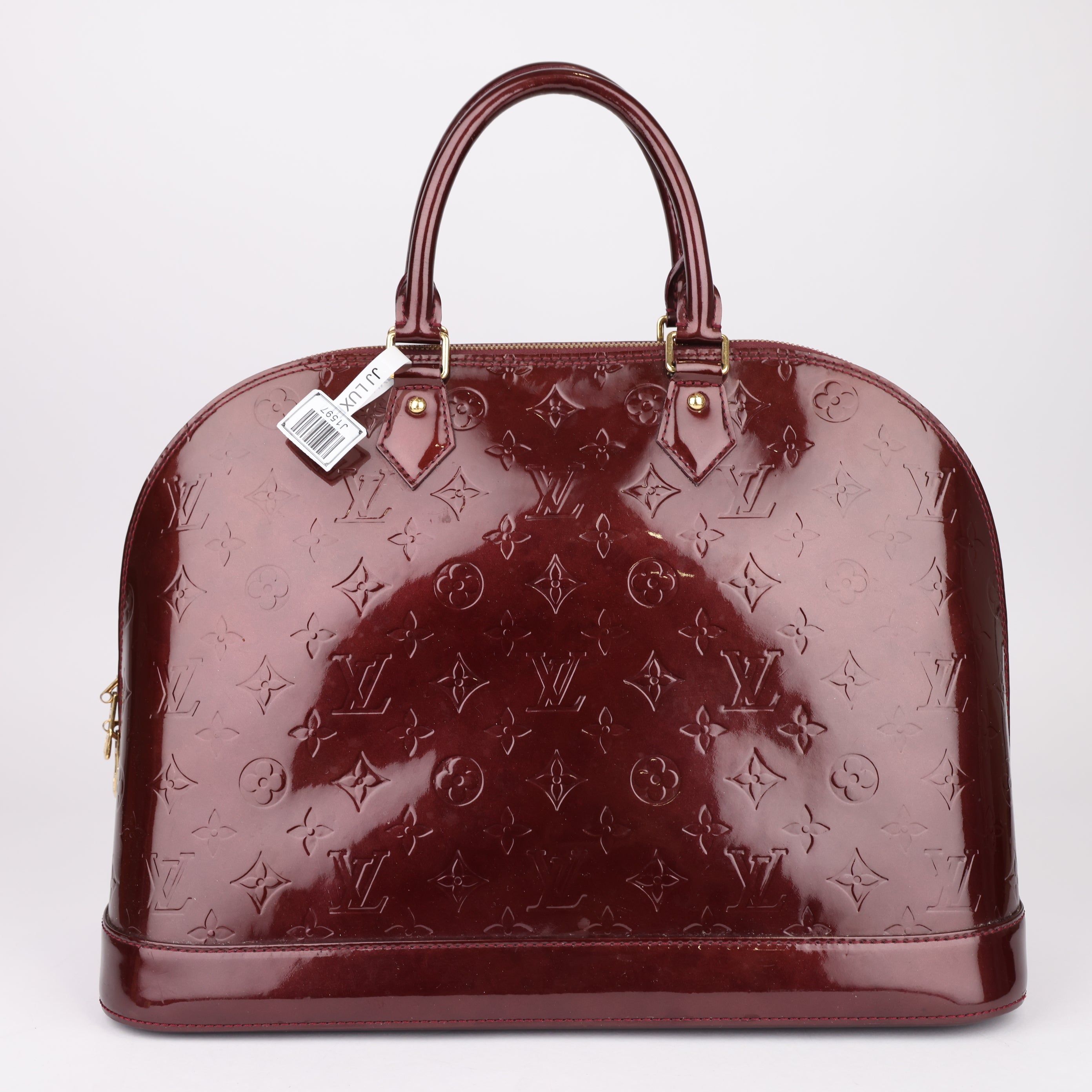 J1597 Louis Vuitton Rouge Fauviste Monogram Vernis Alma GM Bag- Pre Owned