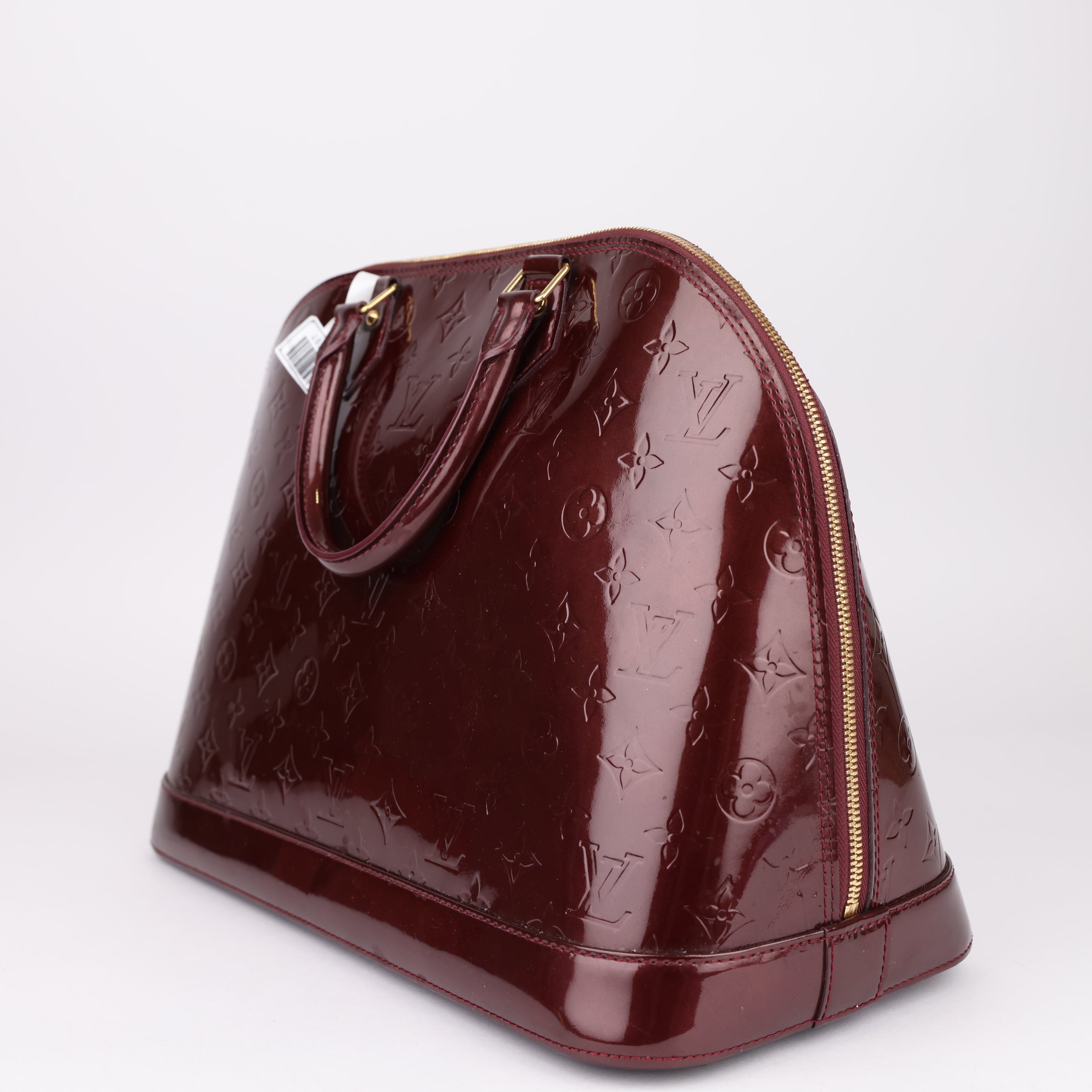 J1597 Louis Vuitton Rouge Fauviste Monogram Vernis Alma GM Bag- Pre Owned