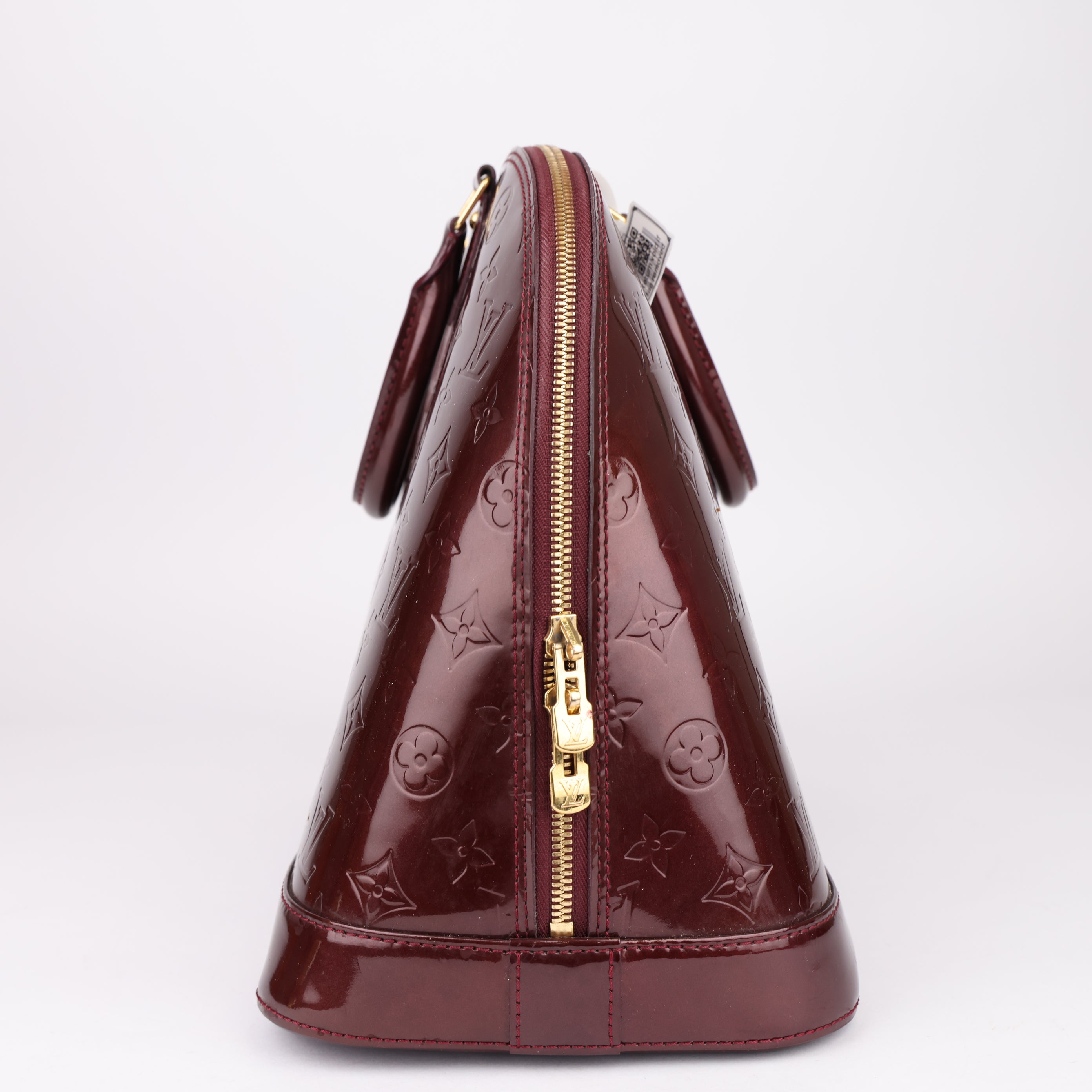 J1597 Louis Vuitton Rouge Fauviste Monogram Vernis Alma GM Bag- Pre Owned
