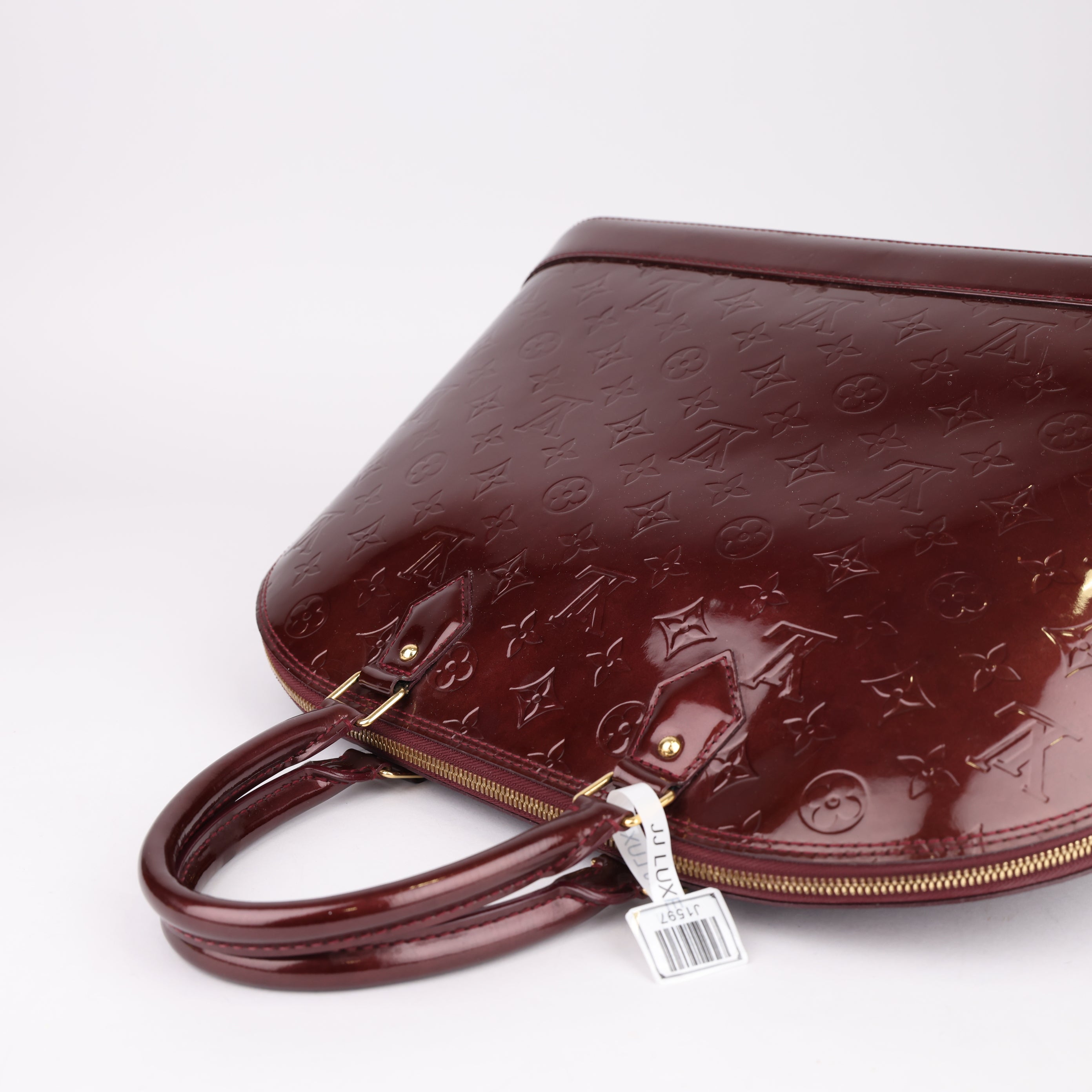 J1597 Louis Vuitton Rouge Fauviste Monogram Vernis Alma GM Bag- Pre Owned