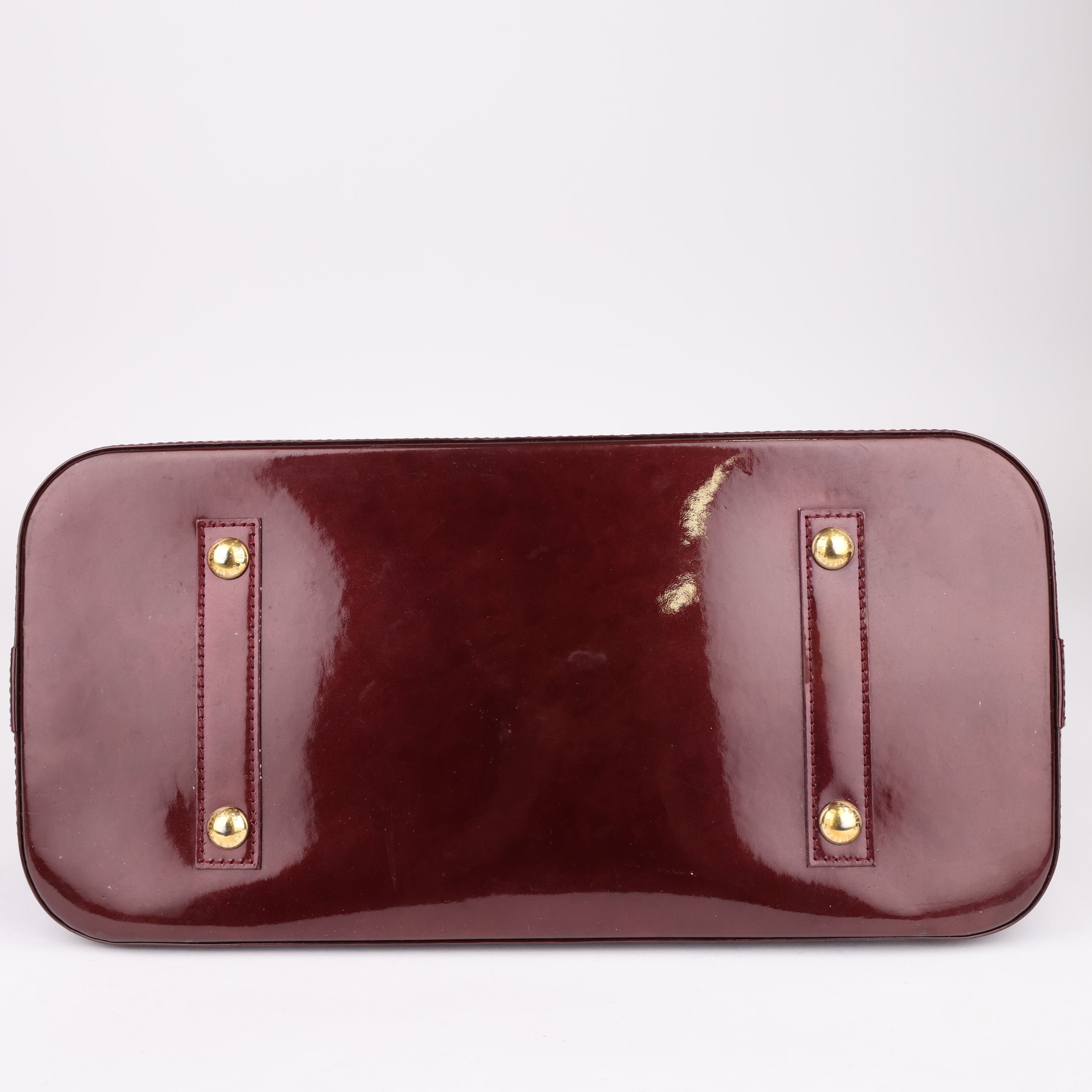 J1597 Louis Vuitton Rouge Fauviste Monogram Vernis Alma GM Bag- Pre Owned