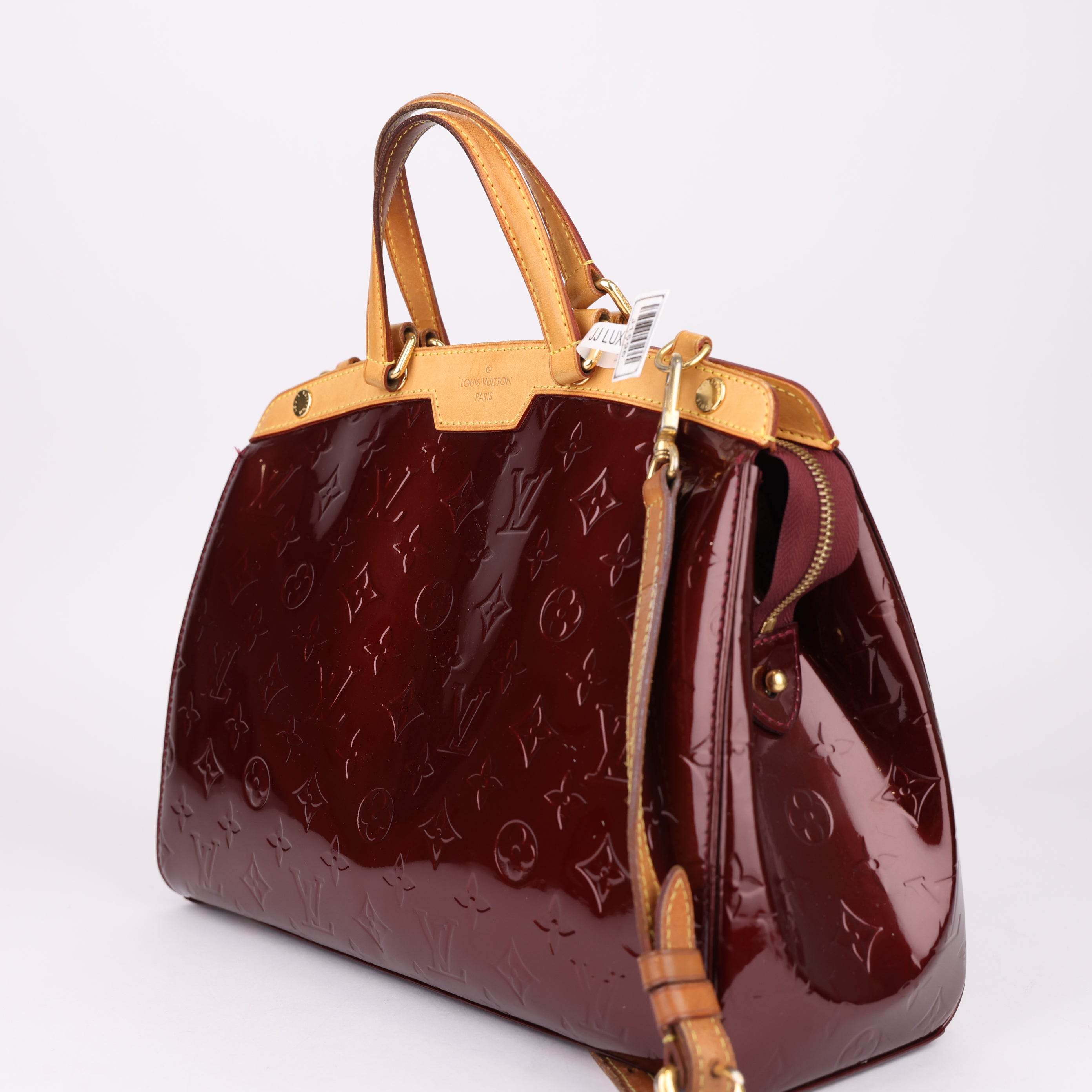 J1596 Louis Vuitton Amethyst Monogram Vernis Brea MM Bag- Pre Owned