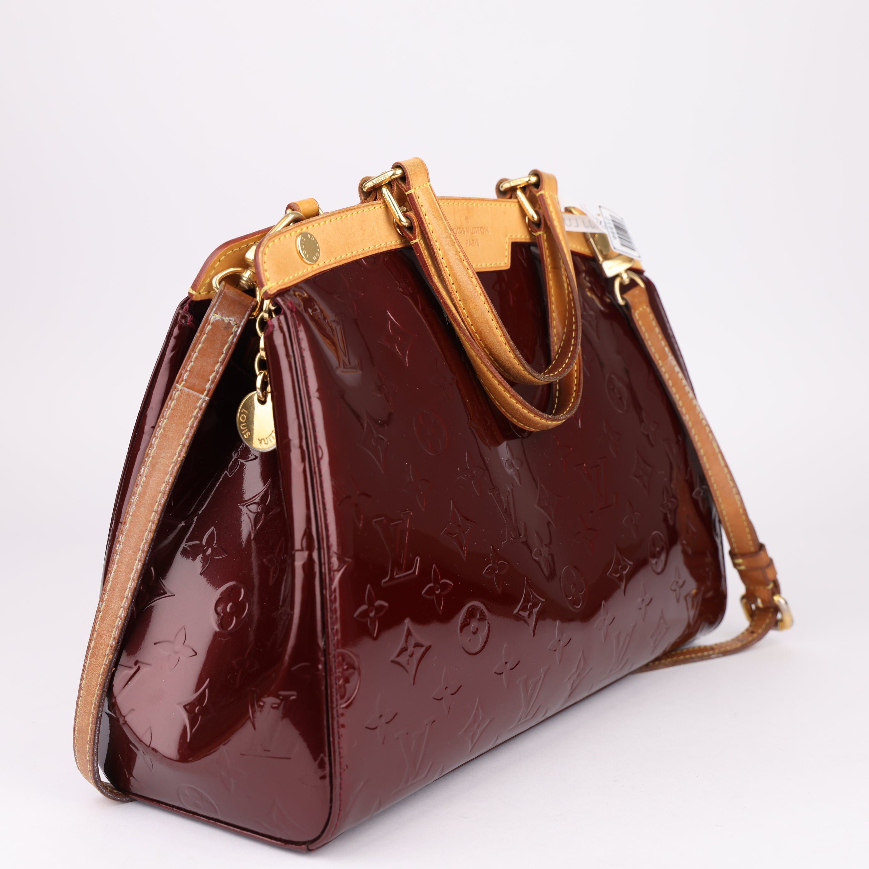 J1596 Louis Vuitton Amethyst Monogram Vernis Brea MM Bag- Pre Owned