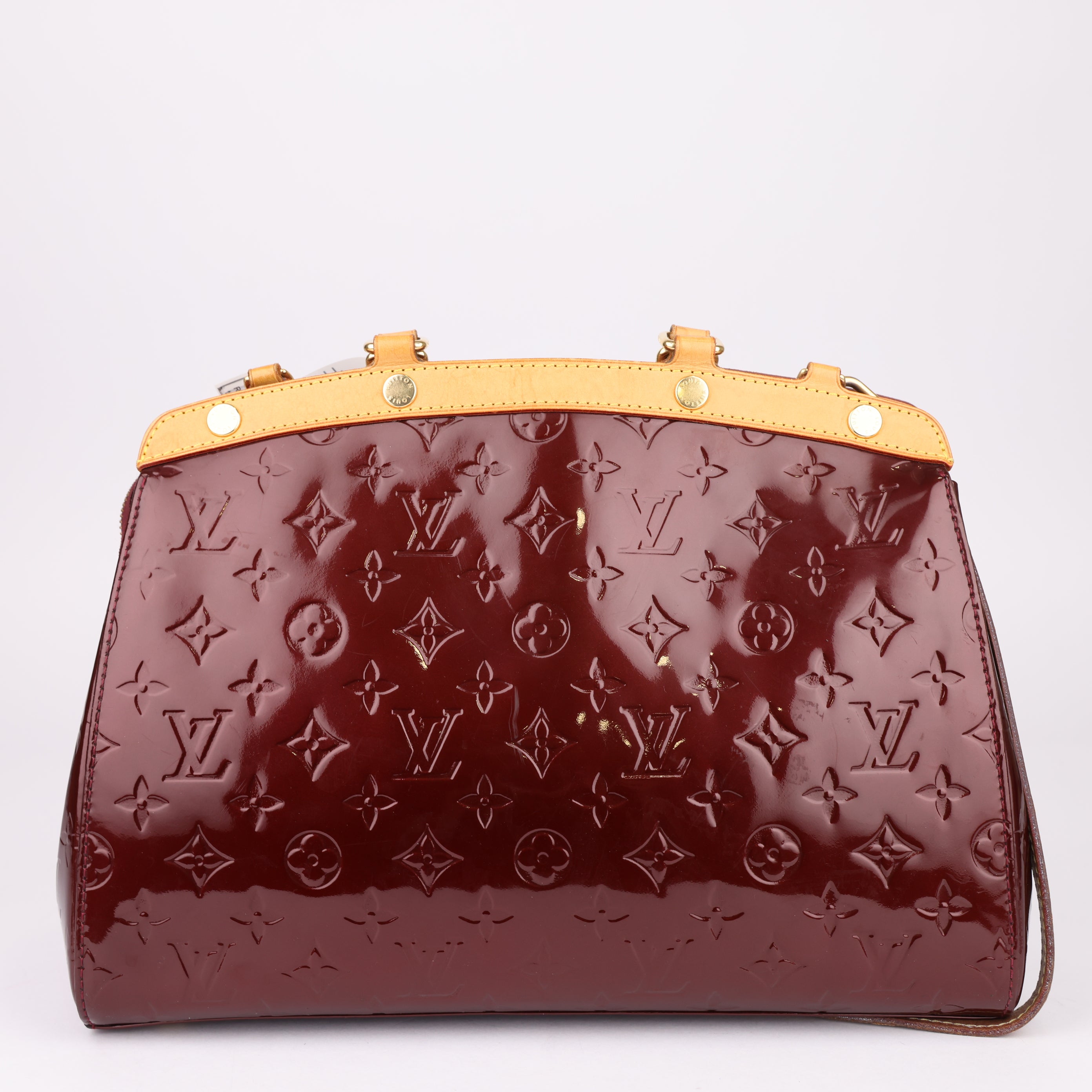 J1596 Louis Vuitton Amethyst Monogram Vernis Brea MM Bag- Pre Owned