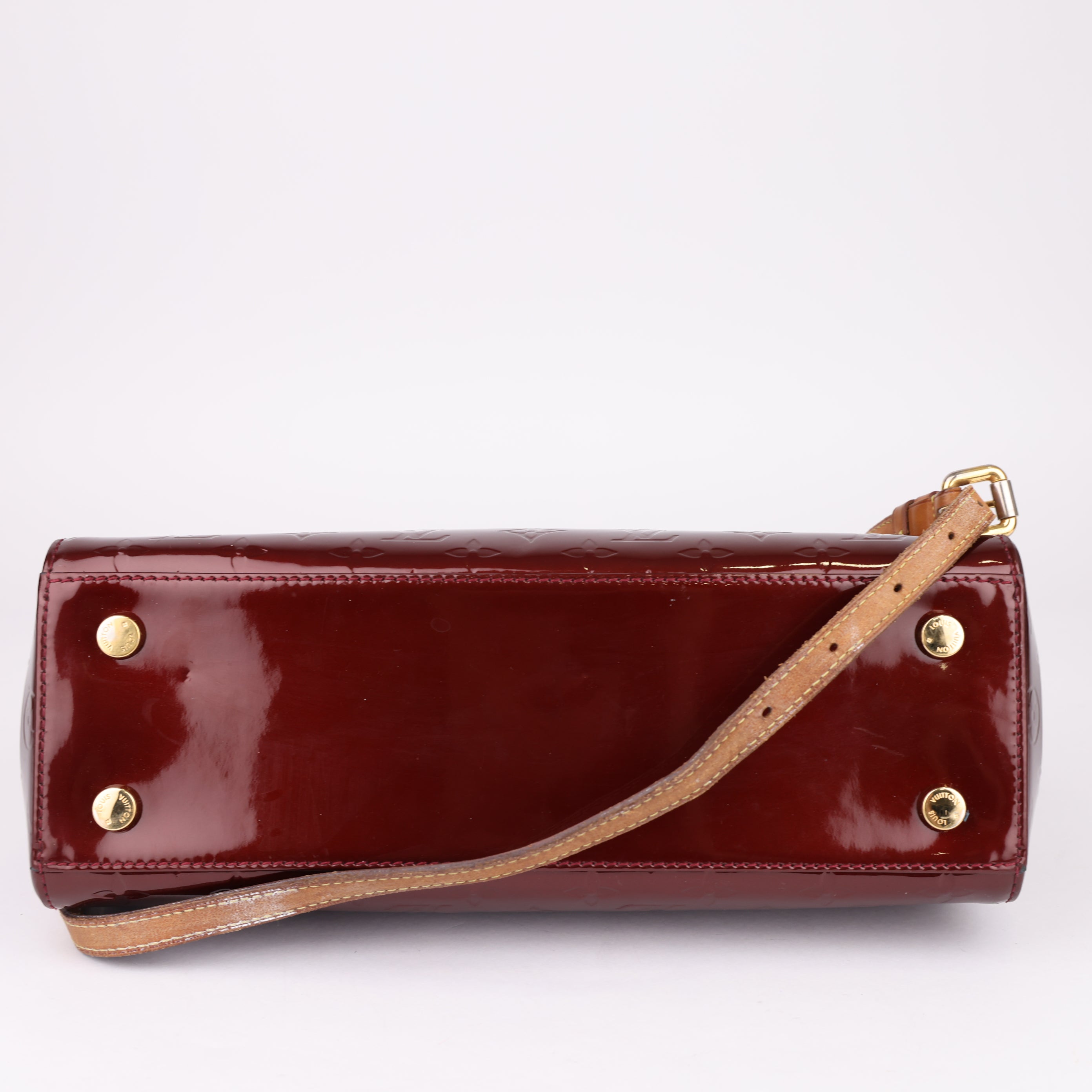 J1596 Louis Vuitton Amethyst Monogram Vernis Brea MM Bag- Pre Owned