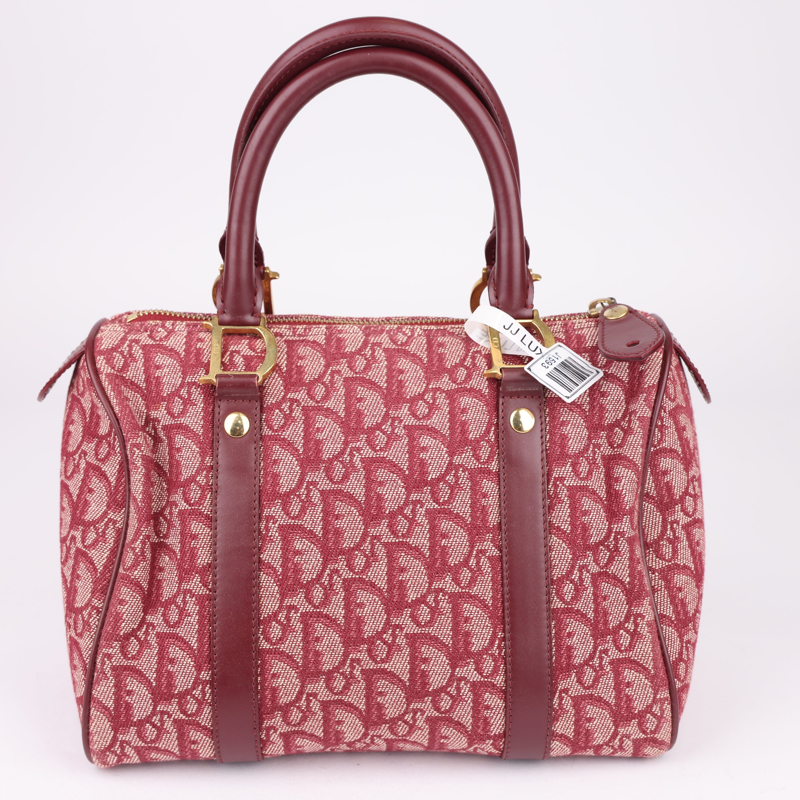 J1593 Christian Dior Boston Monogram Trotter Handbag- Pre Owned