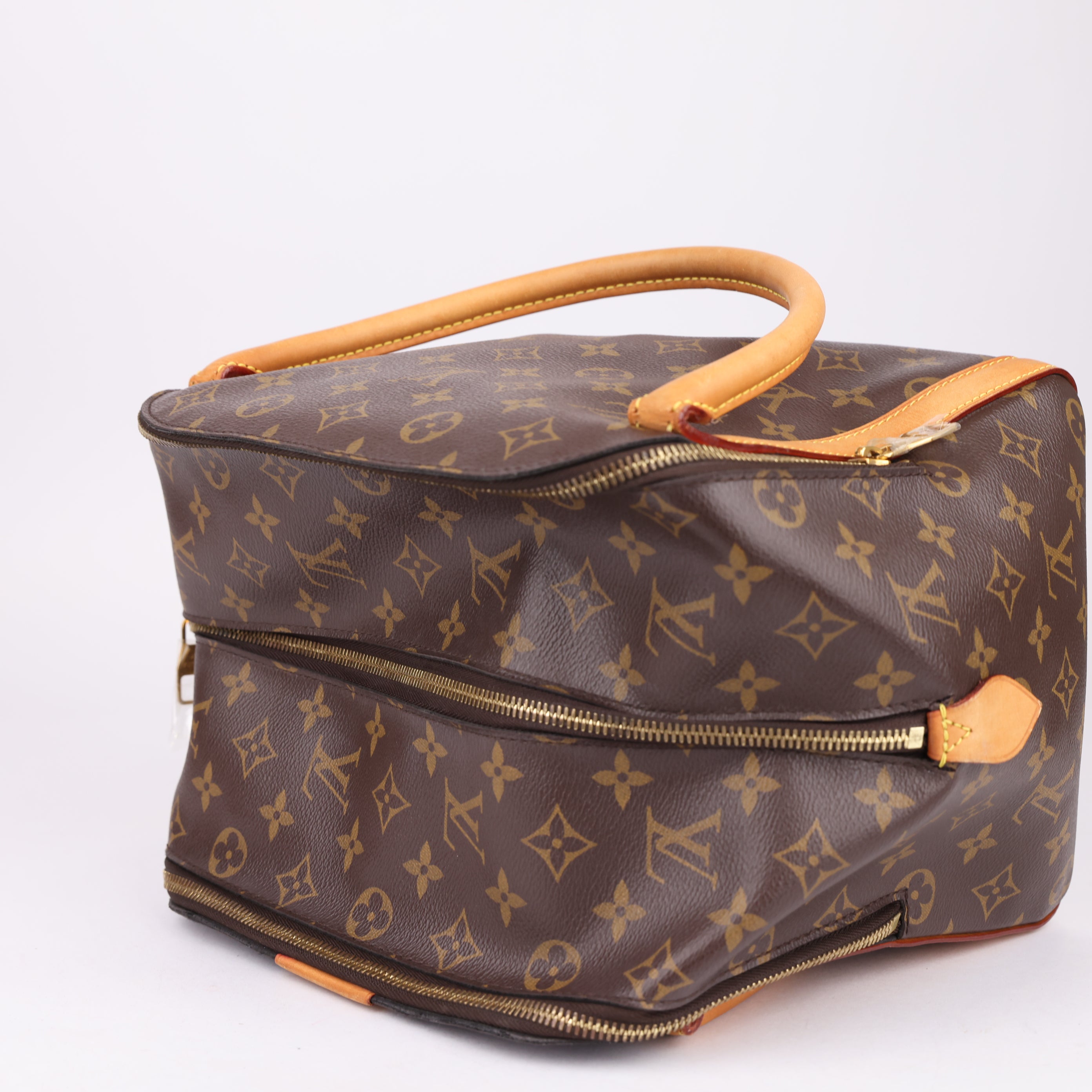 J1598 Louis Vuitton Brown Canvas Marais Bag- Pre Owned