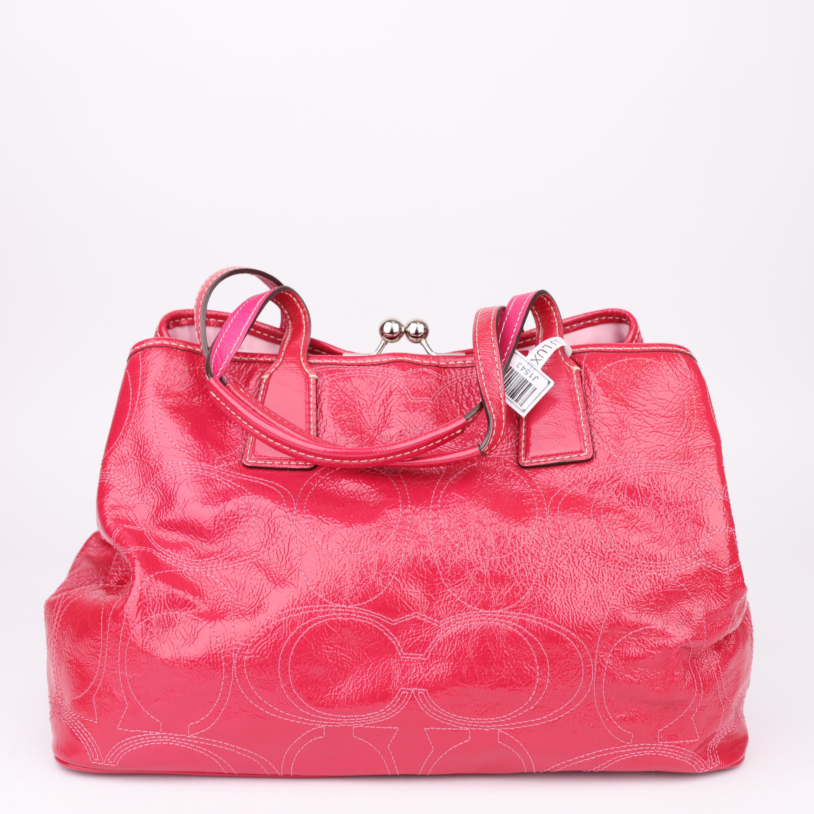 J1543 Coach Red Leather Shoulder Bag- Pre Owned