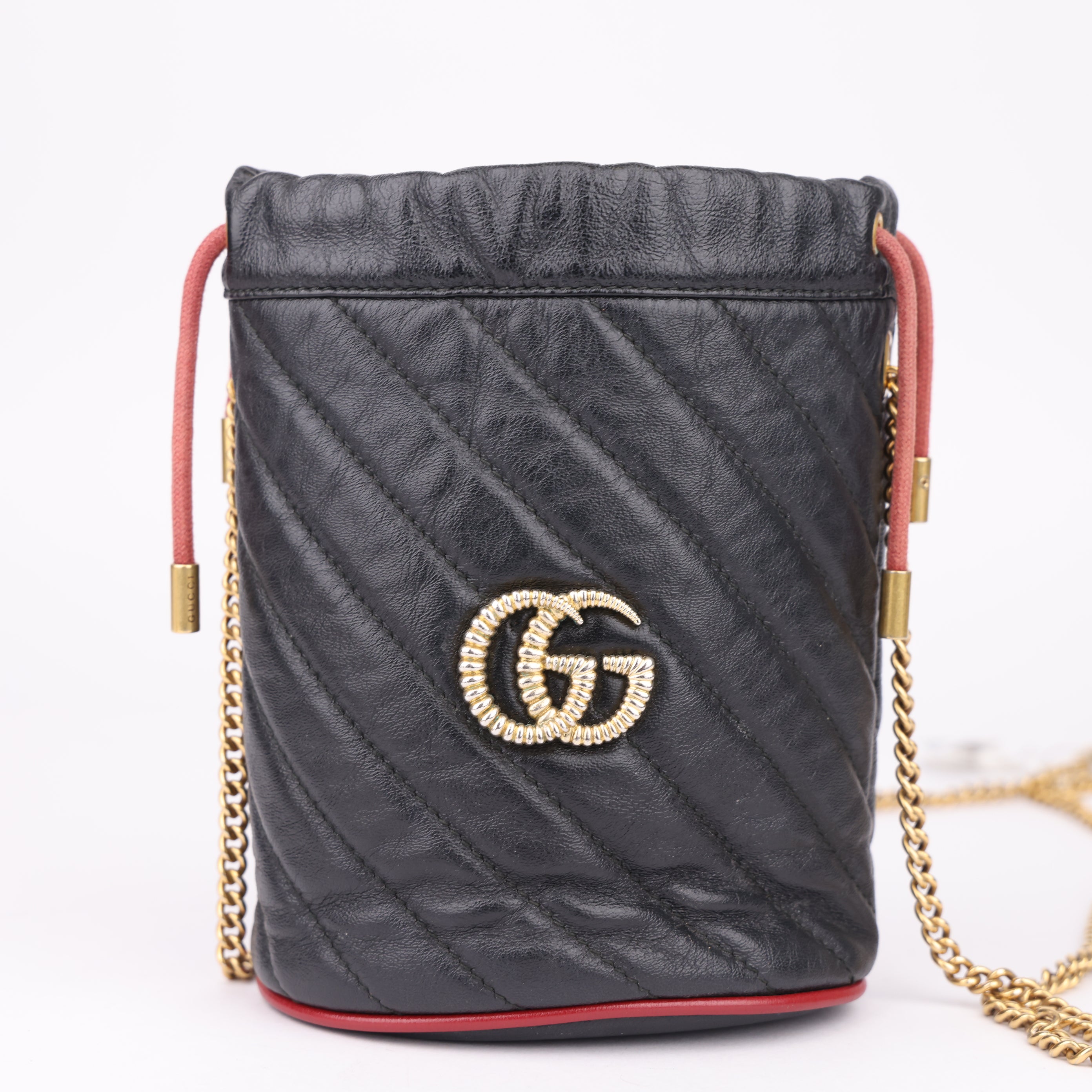 J1554 Gucci GG Marmont Bucket Bag- Pre Owned