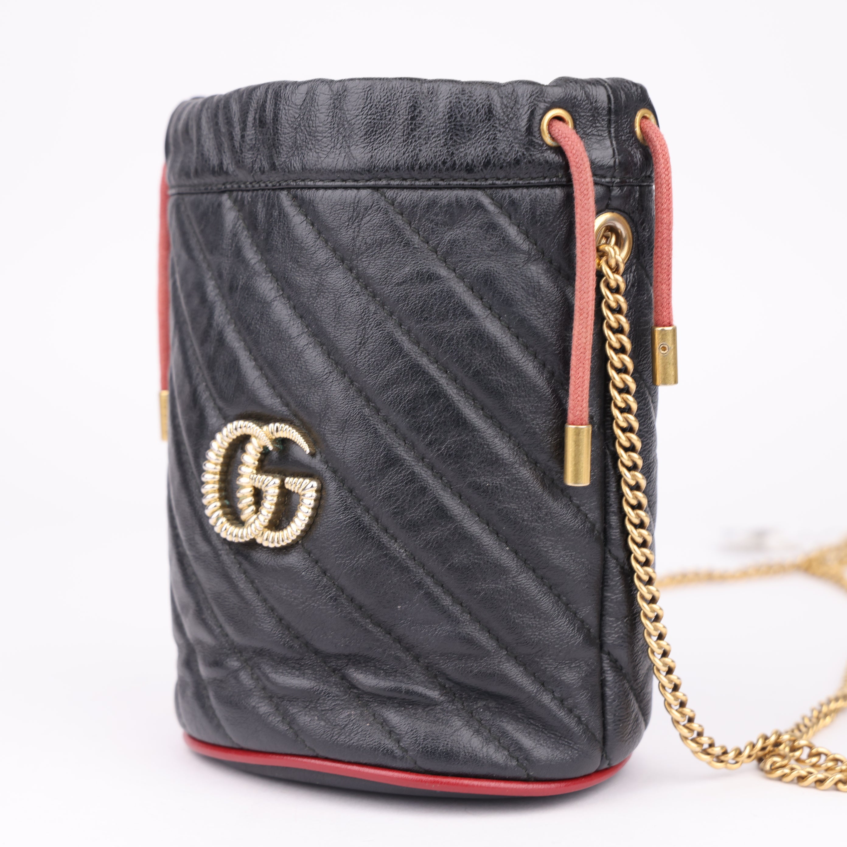 J1554 Gucci GG Marmont Bucket Bag- Pre Owned
