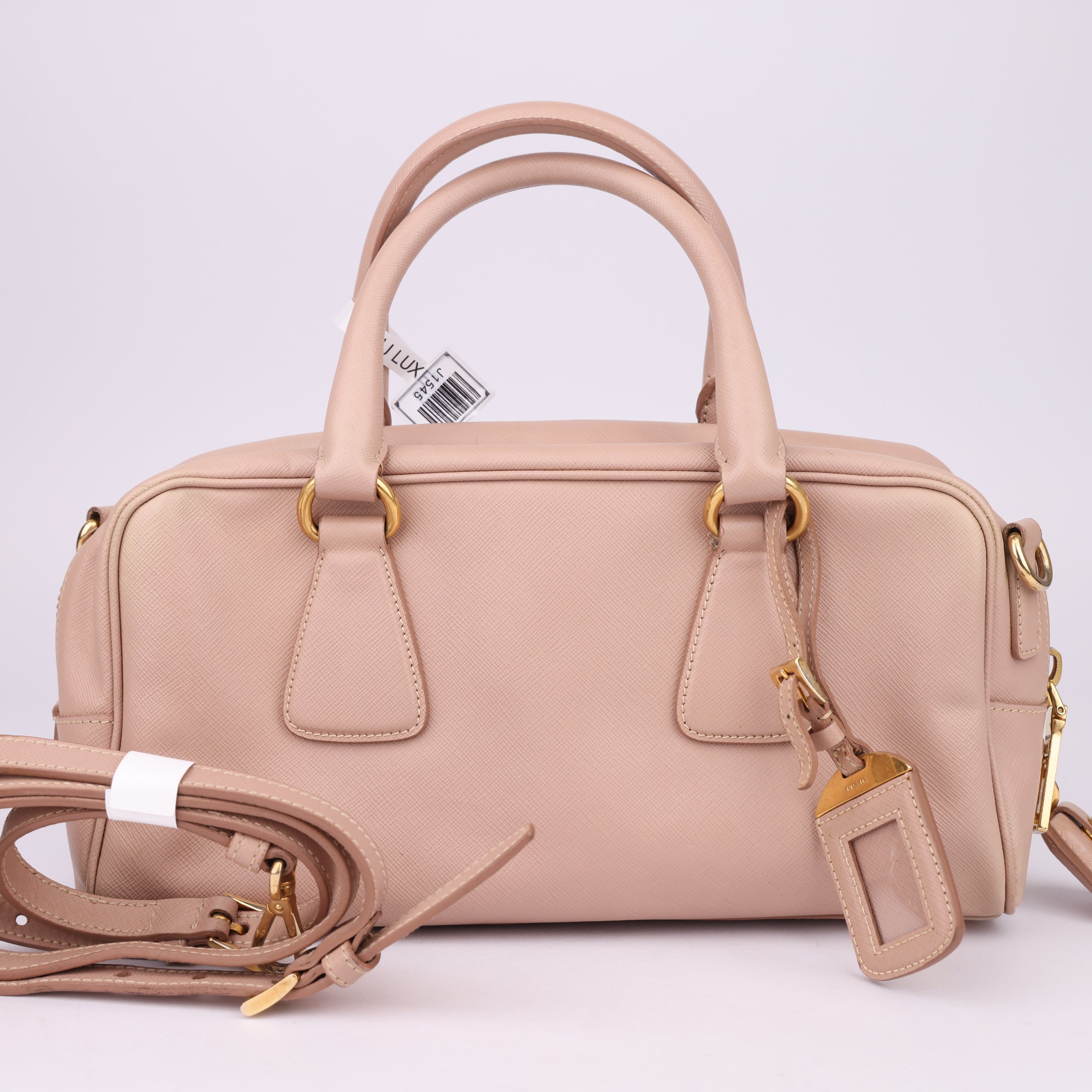 J1545 Prada Saffiano Lux Bauletto Bag- Pre Owned