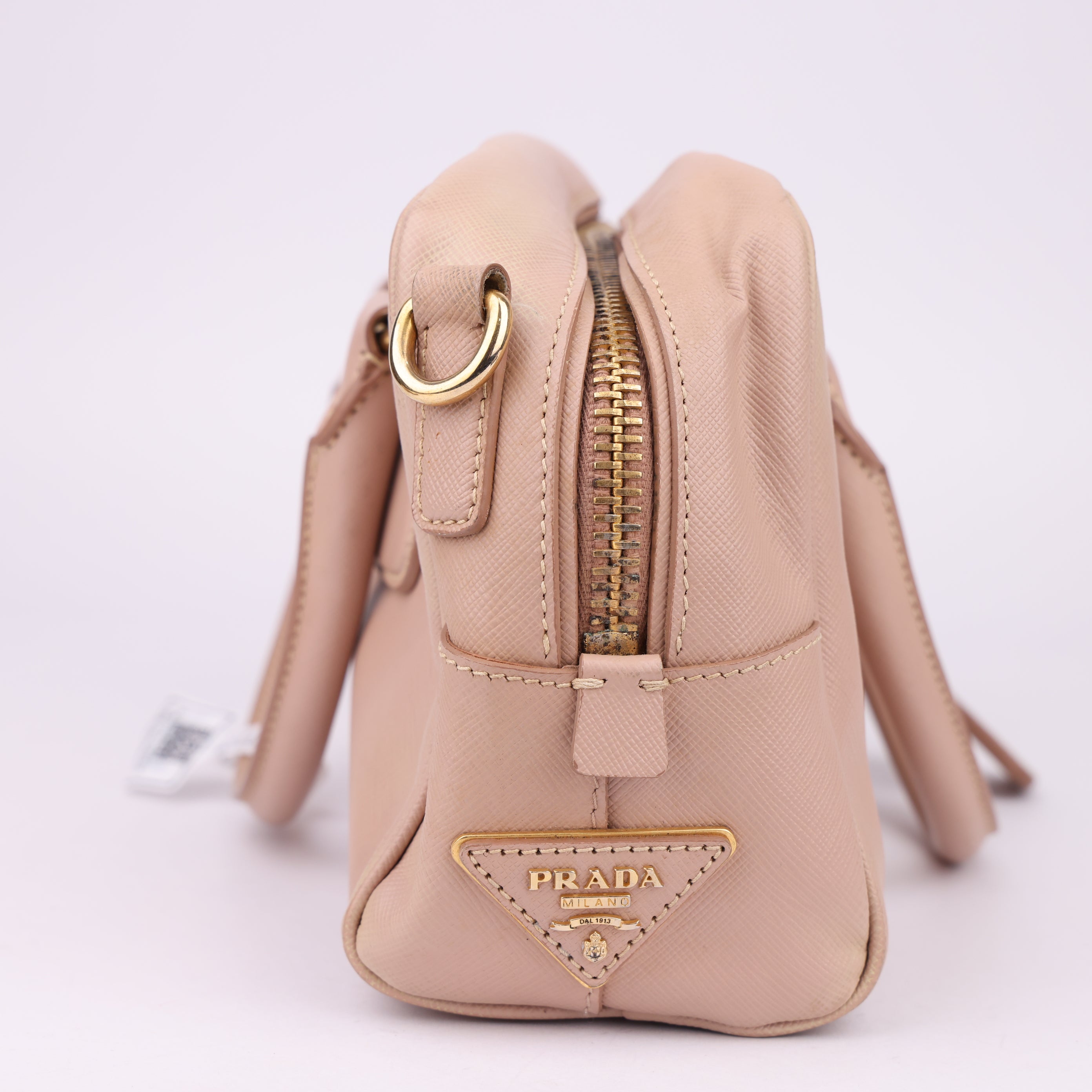 J1545 Prada Saffiano Lux Bauletto Bag- Pre Owned