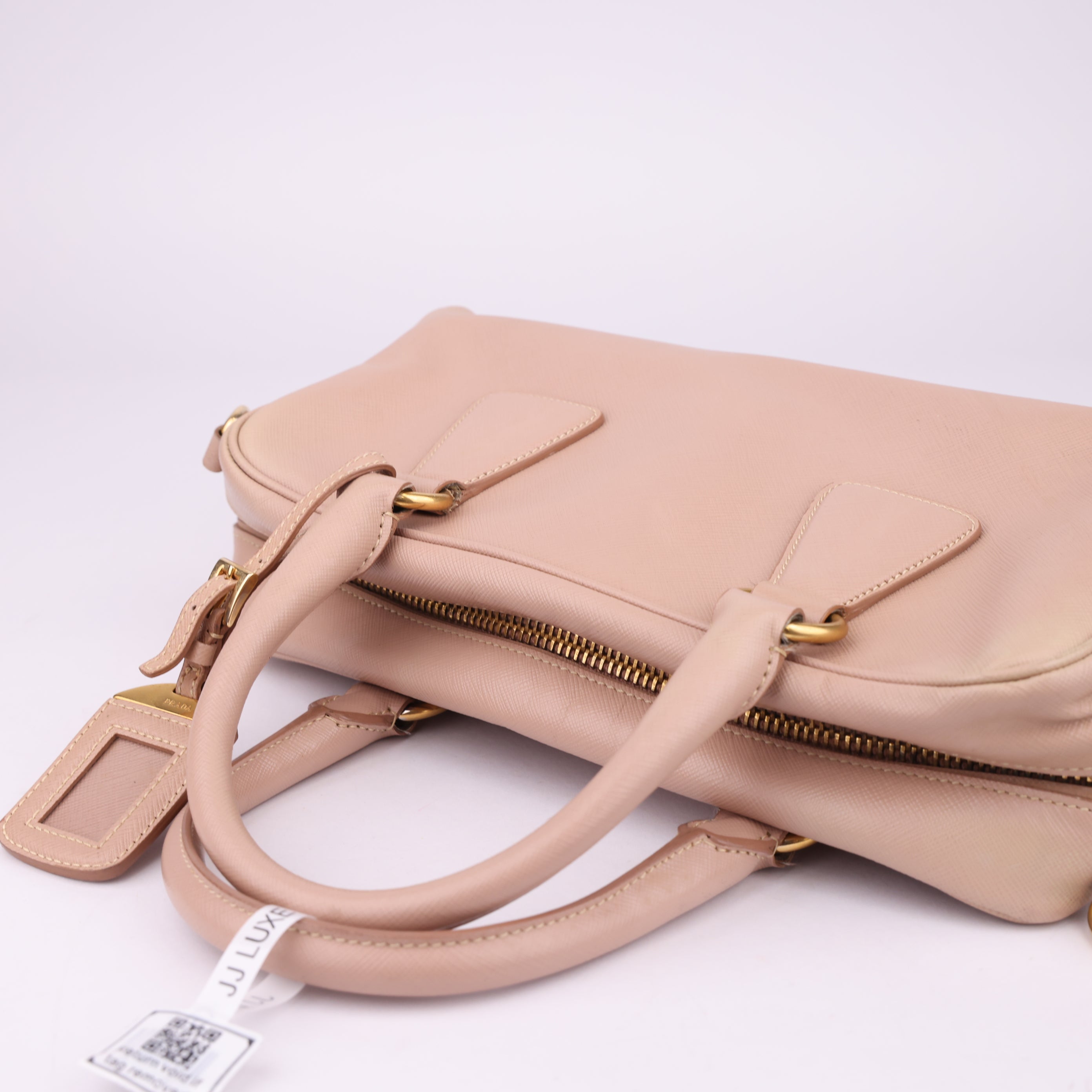 J1545 Prada Saffiano Lux Bauletto Bag- Pre Owned