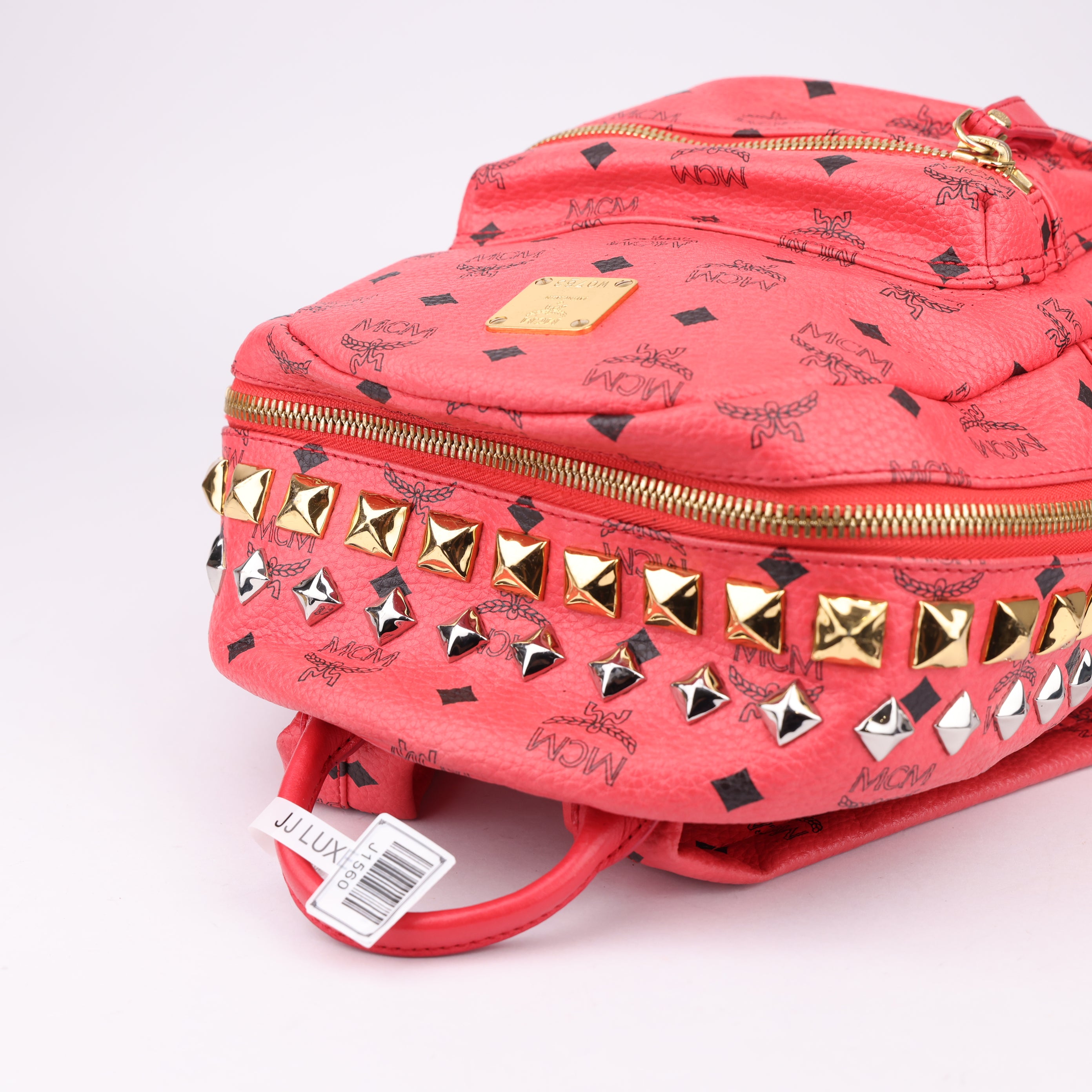 J1560 MCM Mini Studded Visetos Backpack- Pre Owned