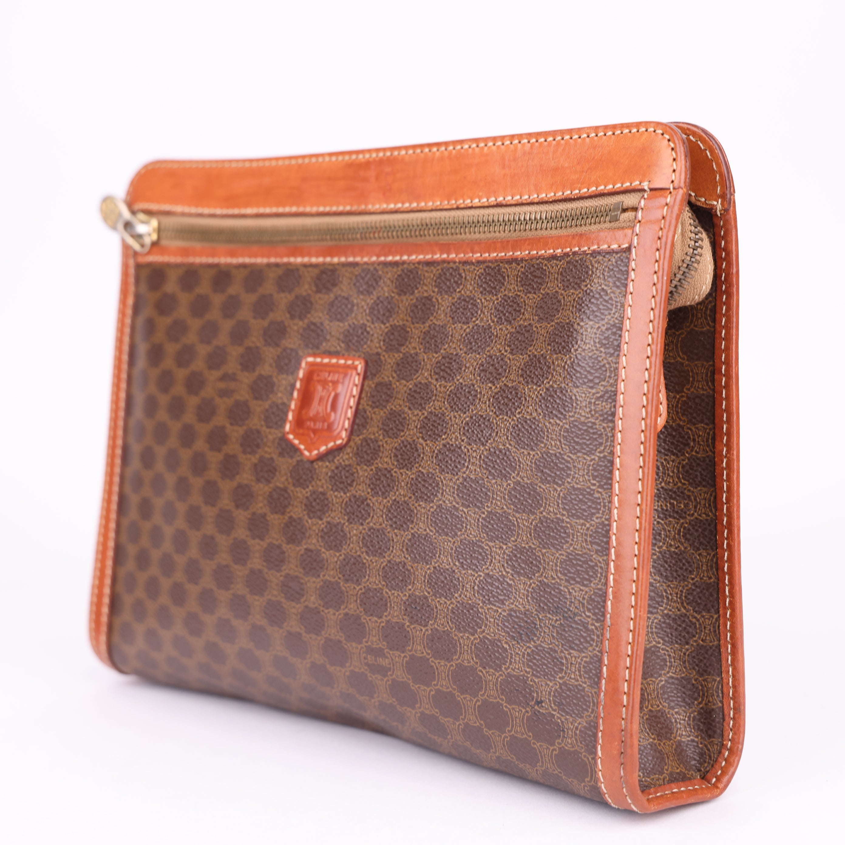 J1524 Celine Macadam PVC Leather Clutch Bag- Pre Owned