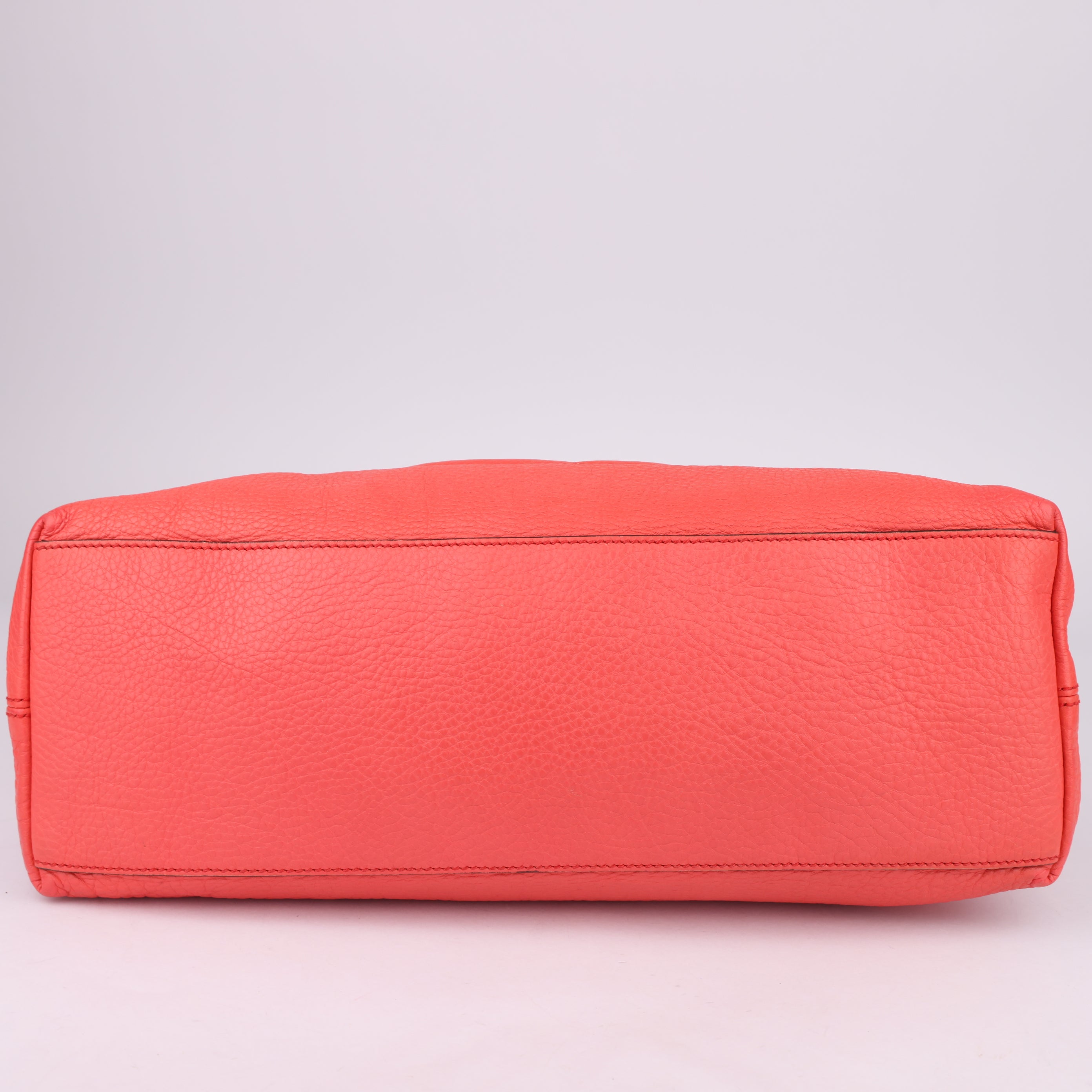 J1528 Gucci Tomato Pink-Red Fringe Tassel Soho Chain Tote- Pre Owned