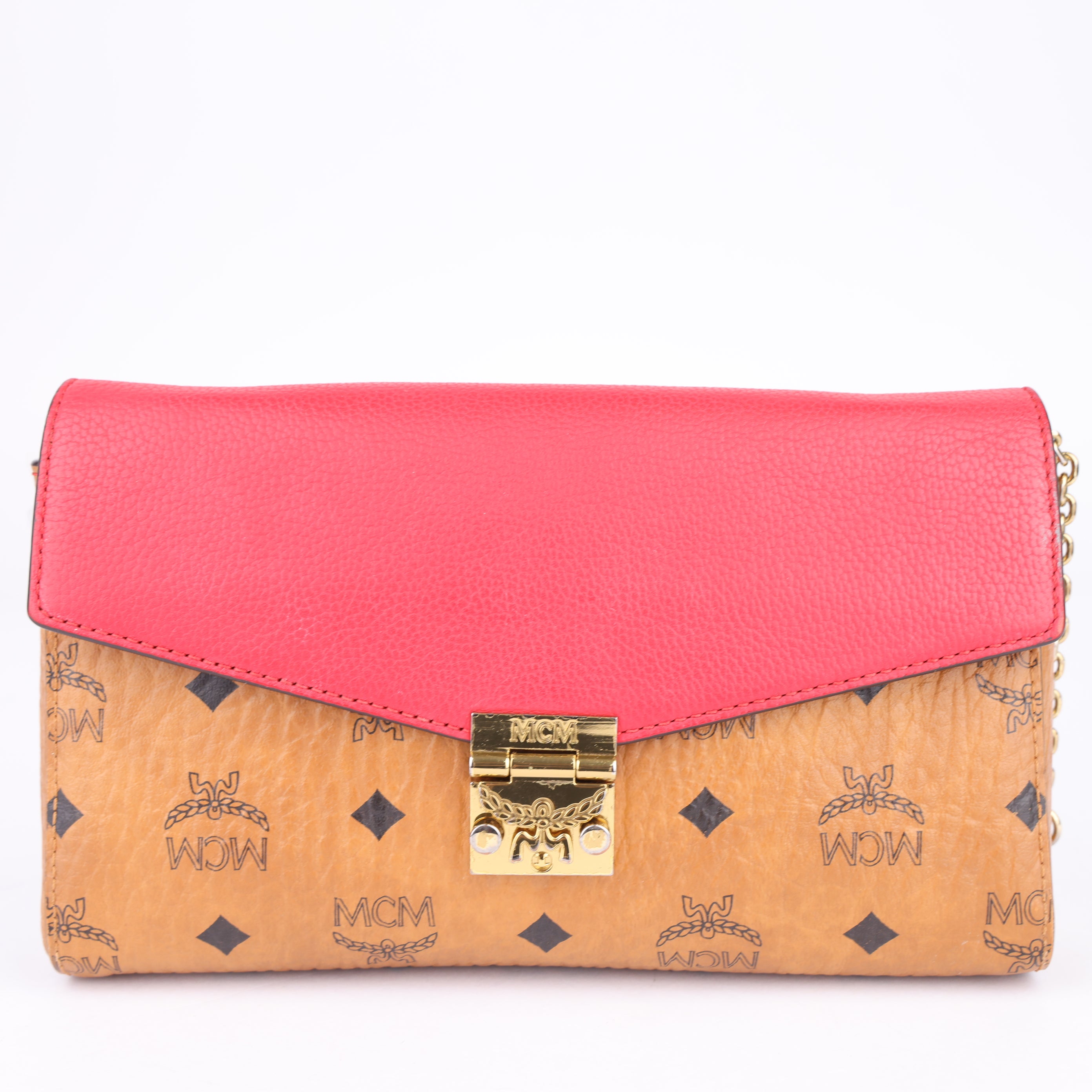 J1531 MCM Brown Visetos Millie Crossbody Bag- Pre Owned