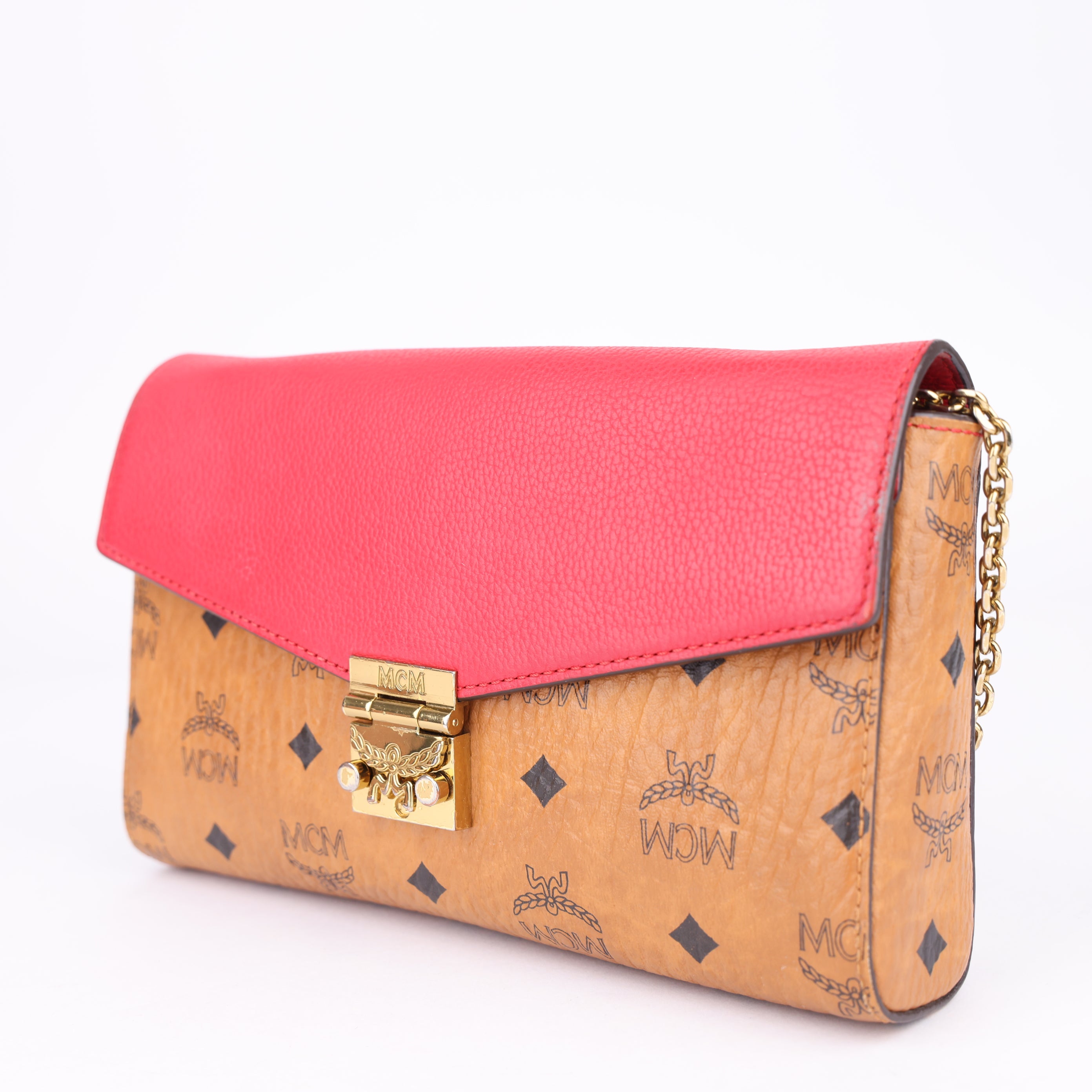 J1531 MCM Brown Visetos Millie Crossbody Bag- Pre Owned