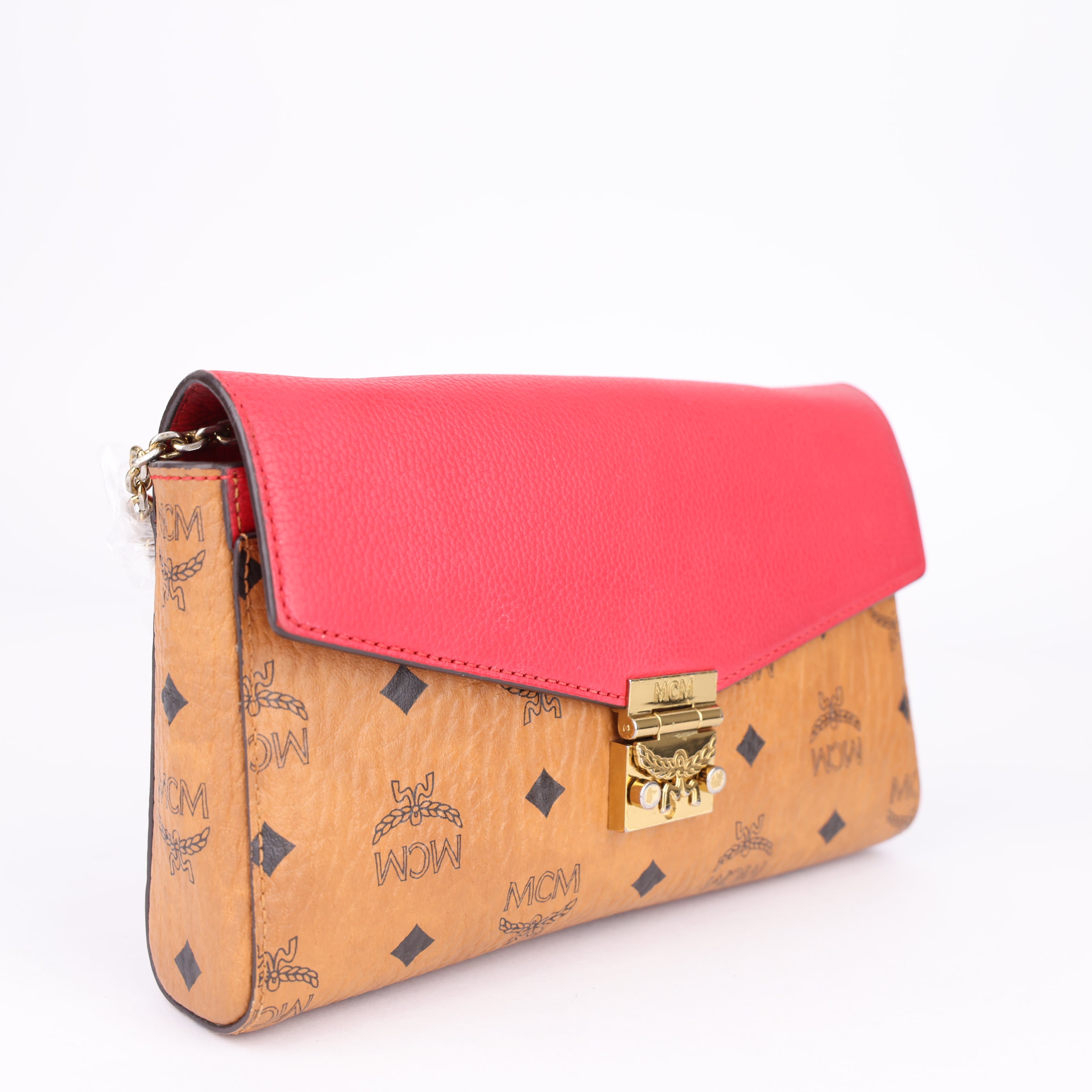 J1531 MCM Brown Visetos Millie Crossbody Bag- Pre Owned