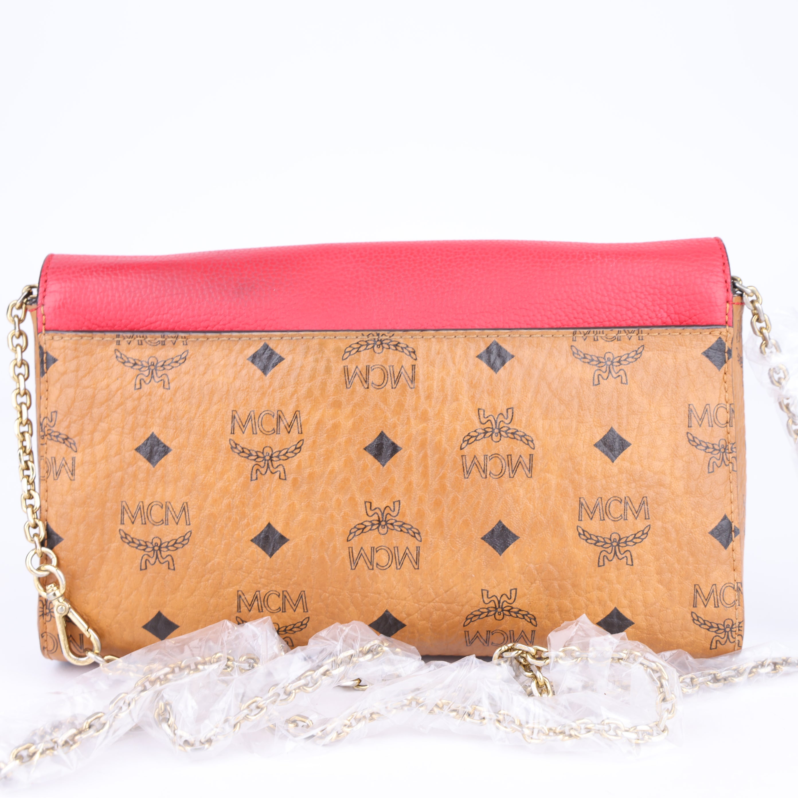 J1531 MCM Brown Visetos Millie Crossbody Bag- Pre Owned